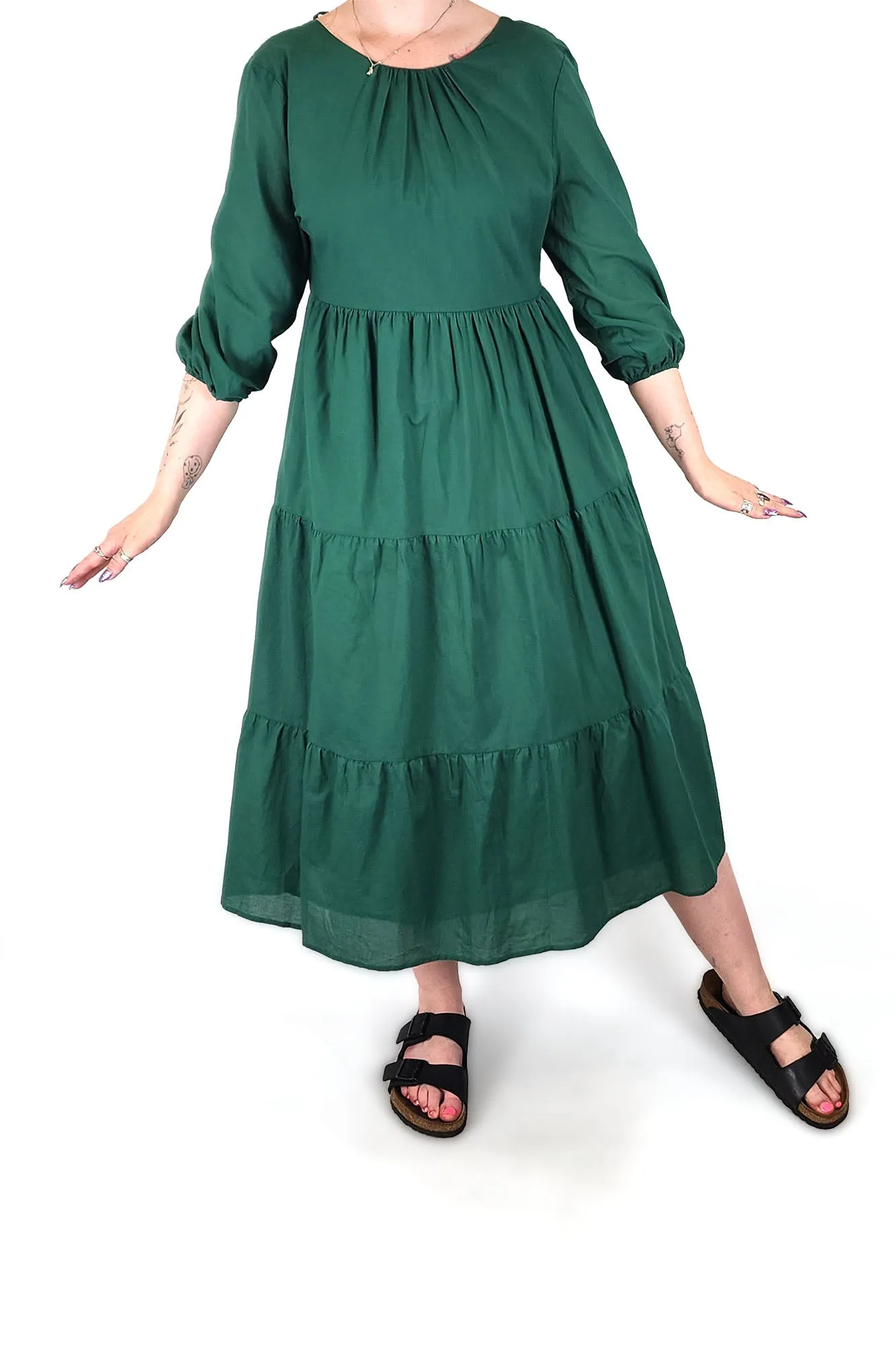 Atmos&Here green cotton dress size 12