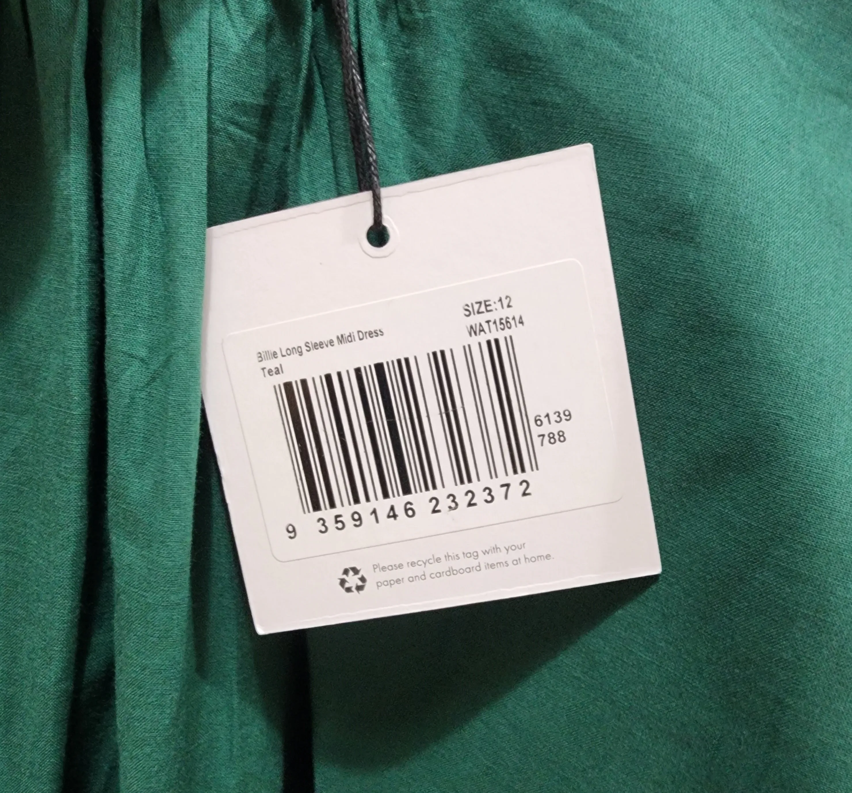 Atmos&Here green cotton dress size 12