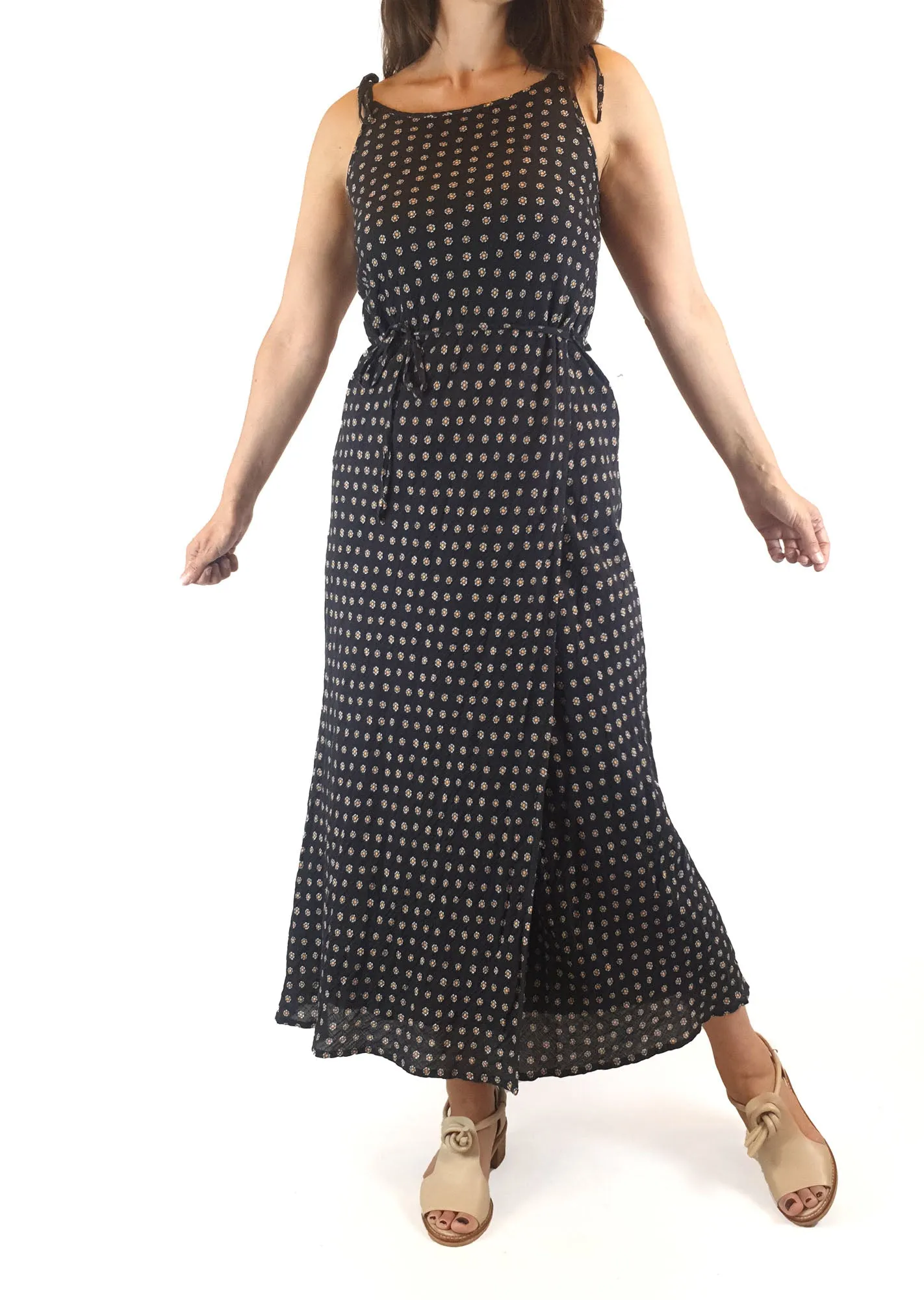 Auguste navy maxi dress with daisy print size 8