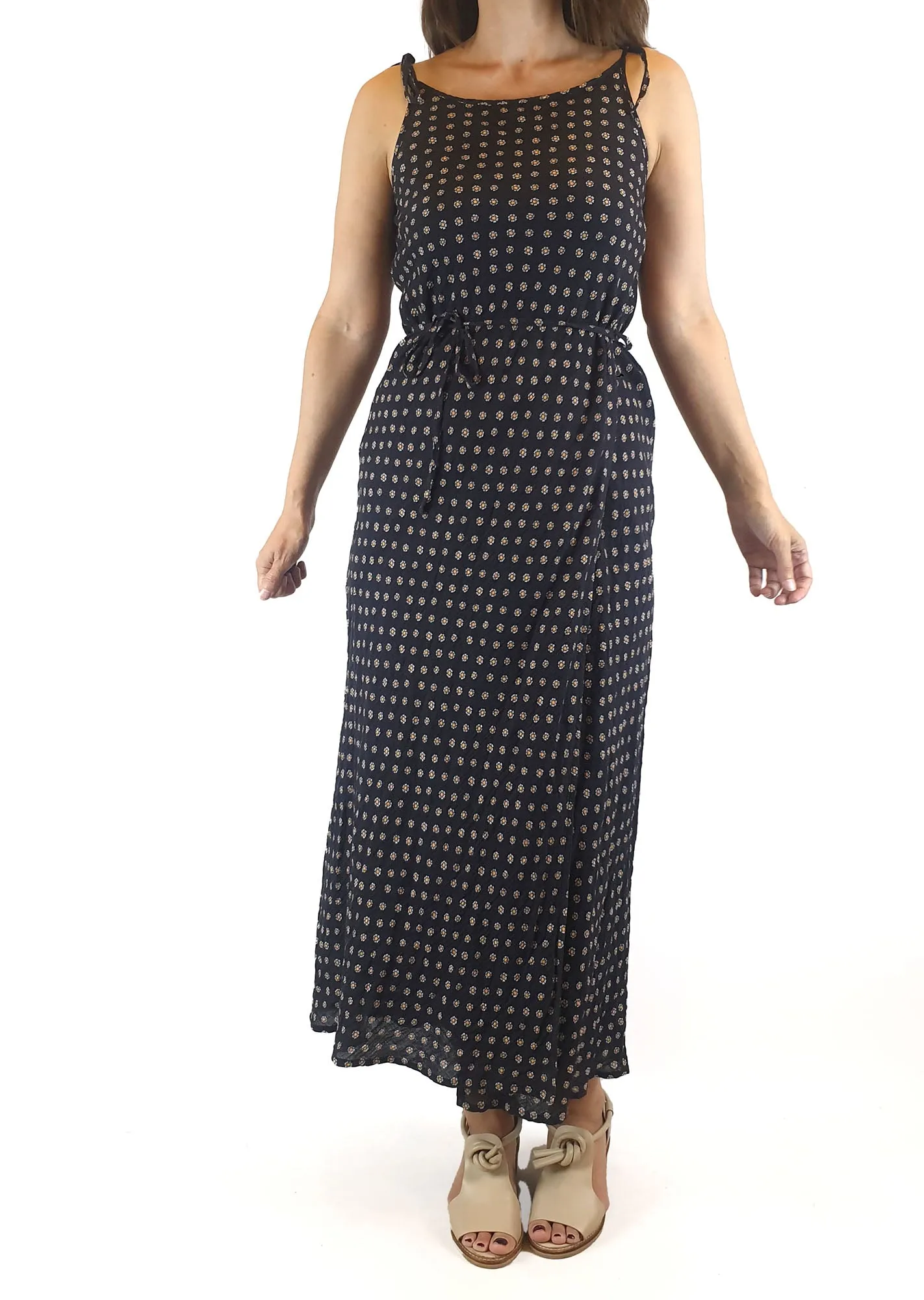 Auguste navy maxi dress with daisy print size 8