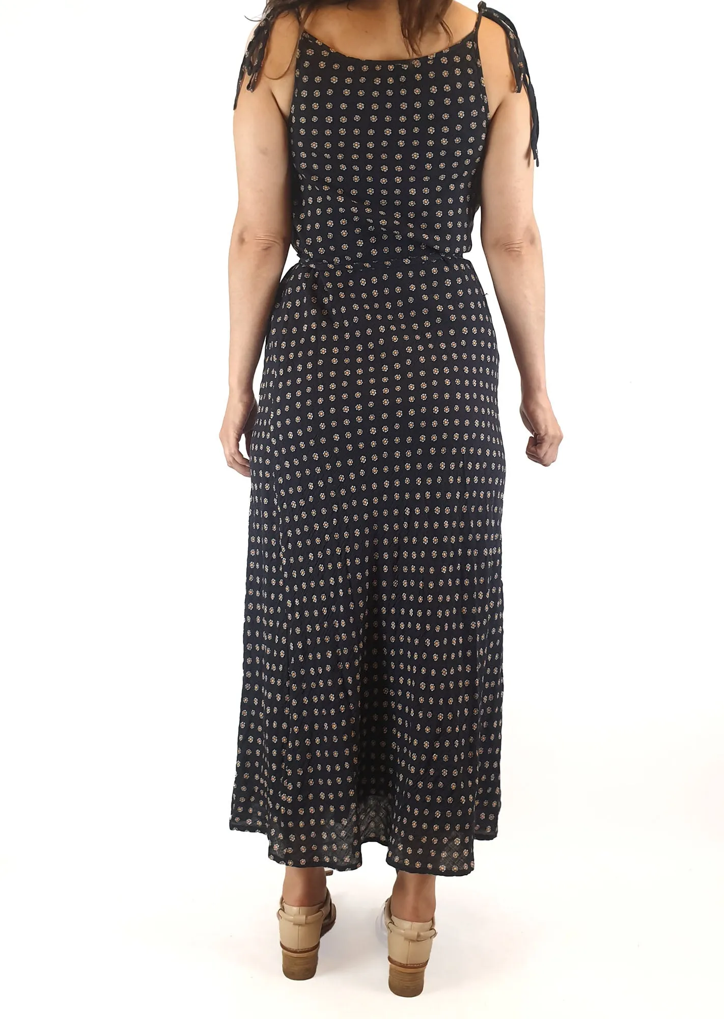 Auguste navy maxi dress with daisy print size 8