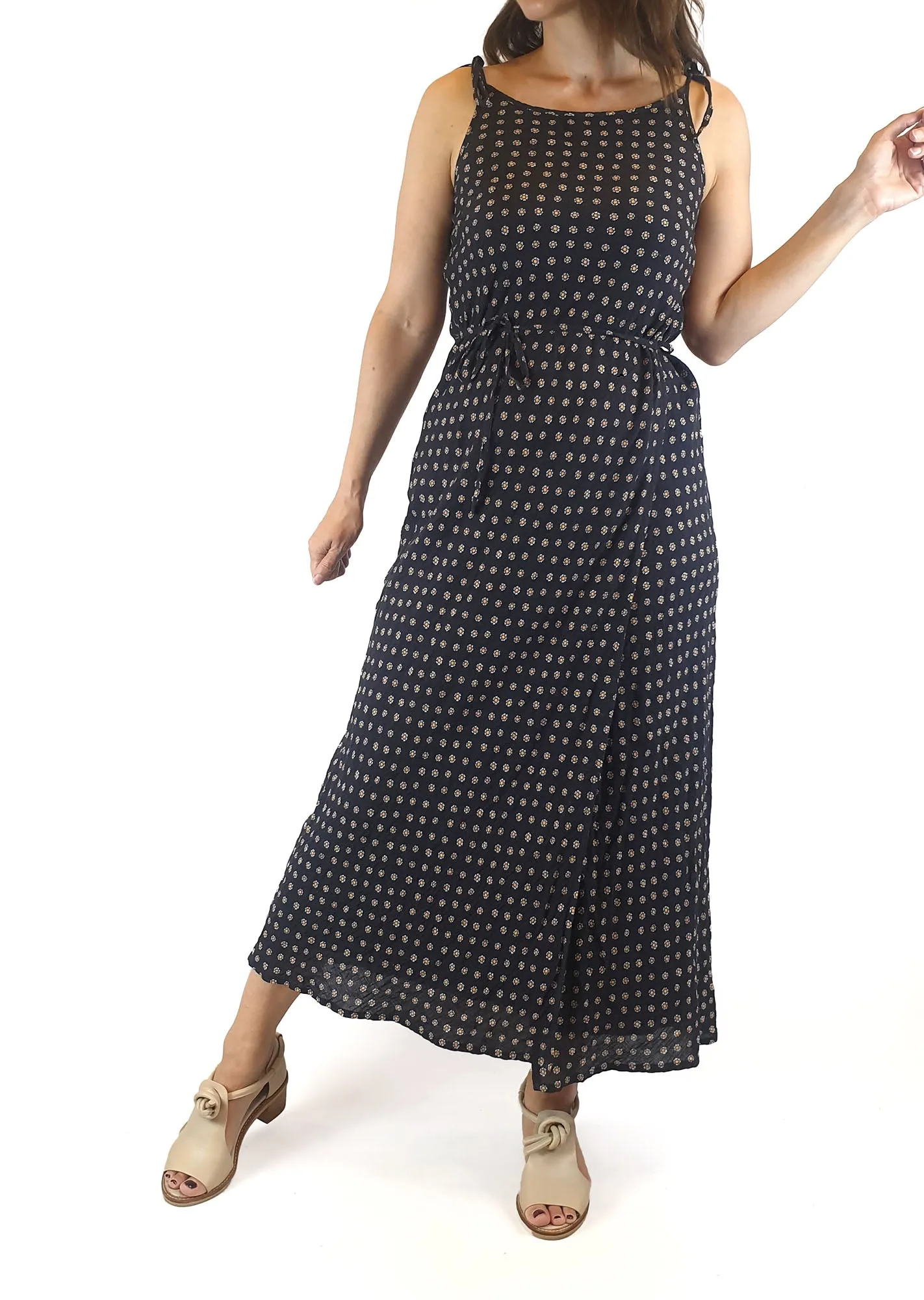 Auguste navy maxi dress with daisy print size 8