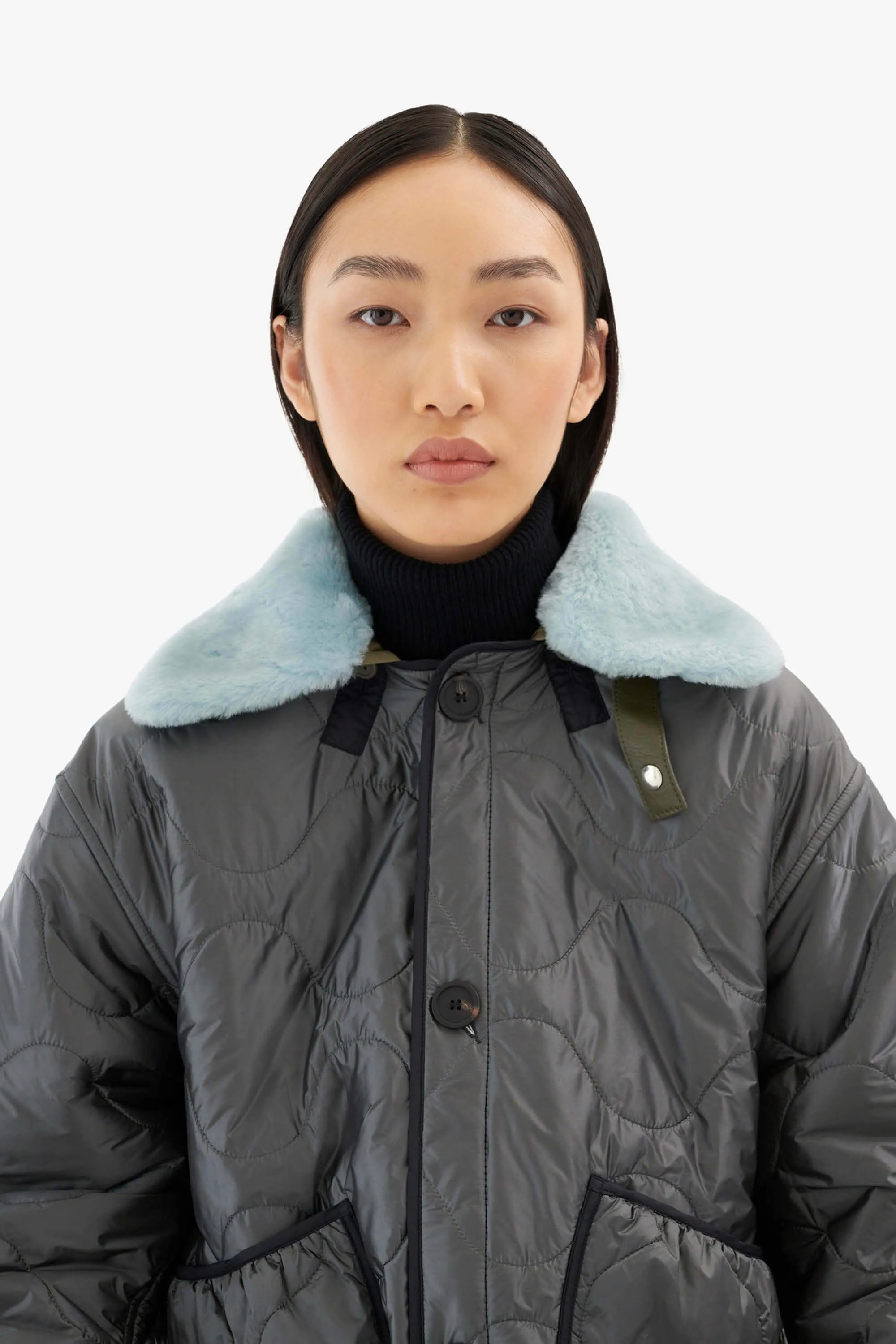 Aviator Collar - Sky Blue / Dark Olive