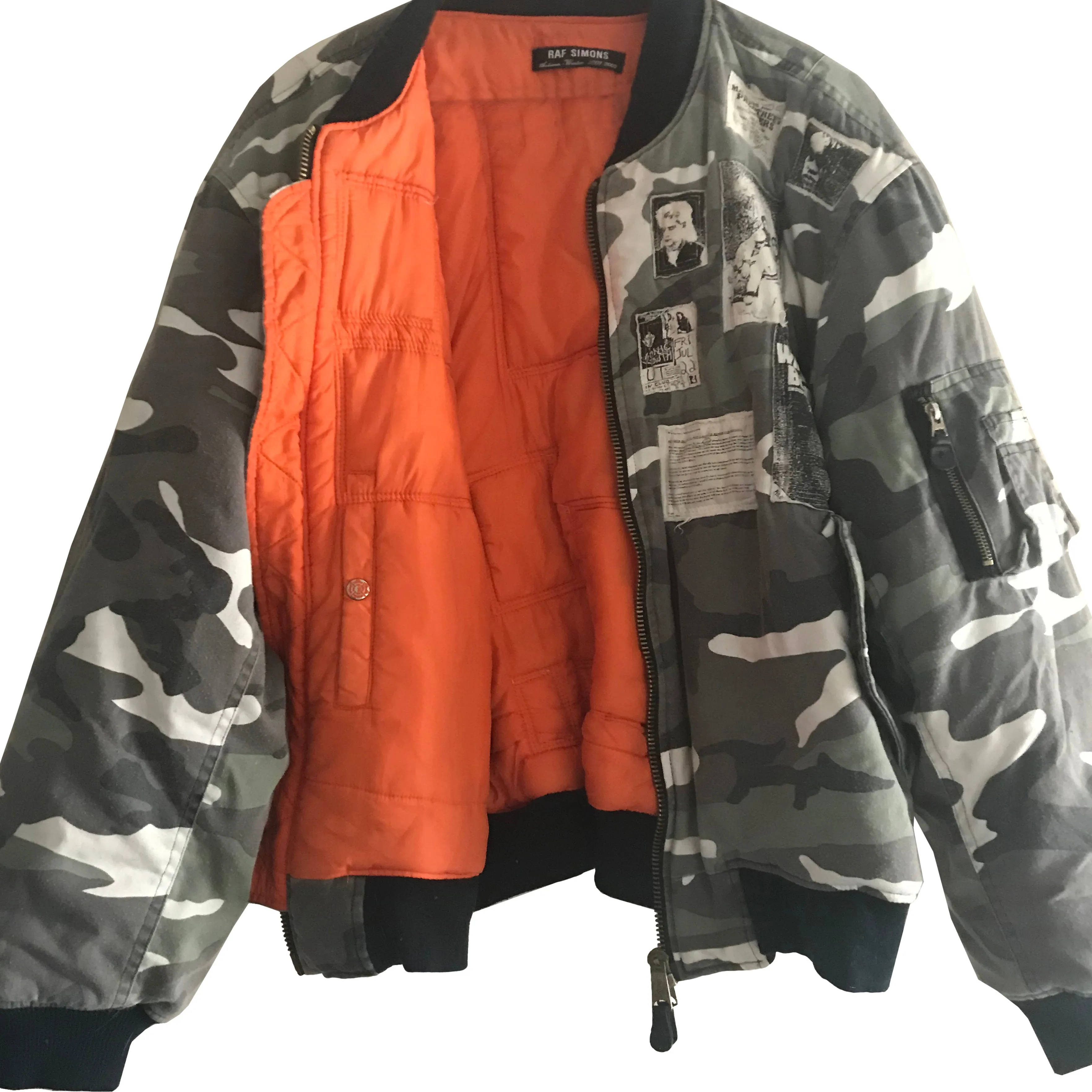 A/W01 'Riot Riot Riot' Camo Bomber by Raf Simons