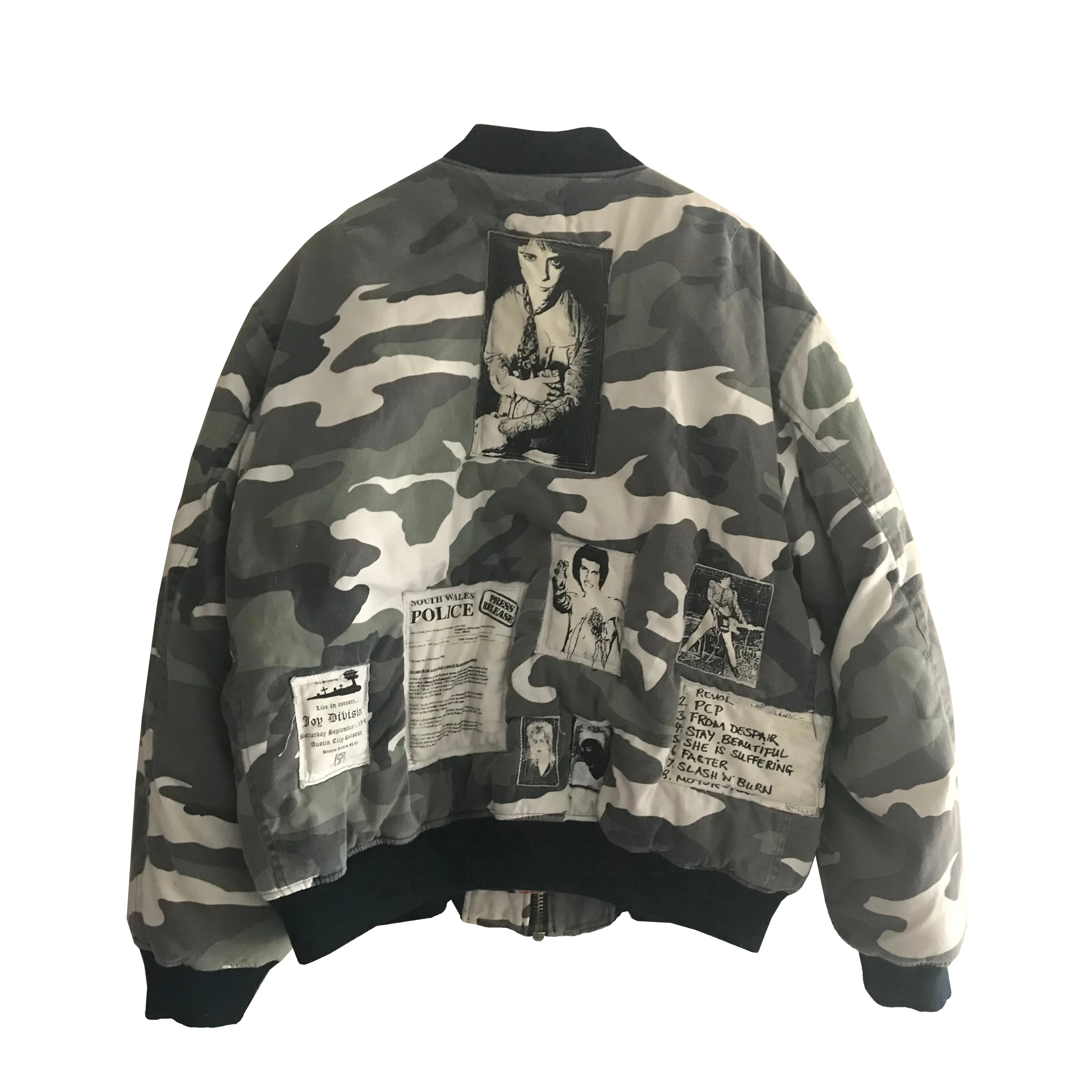 A/W01 'Riot Riot Riot' Camo Bomber by Raf Simons