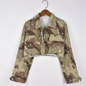 Azalea Fatigue Cropped Jacket