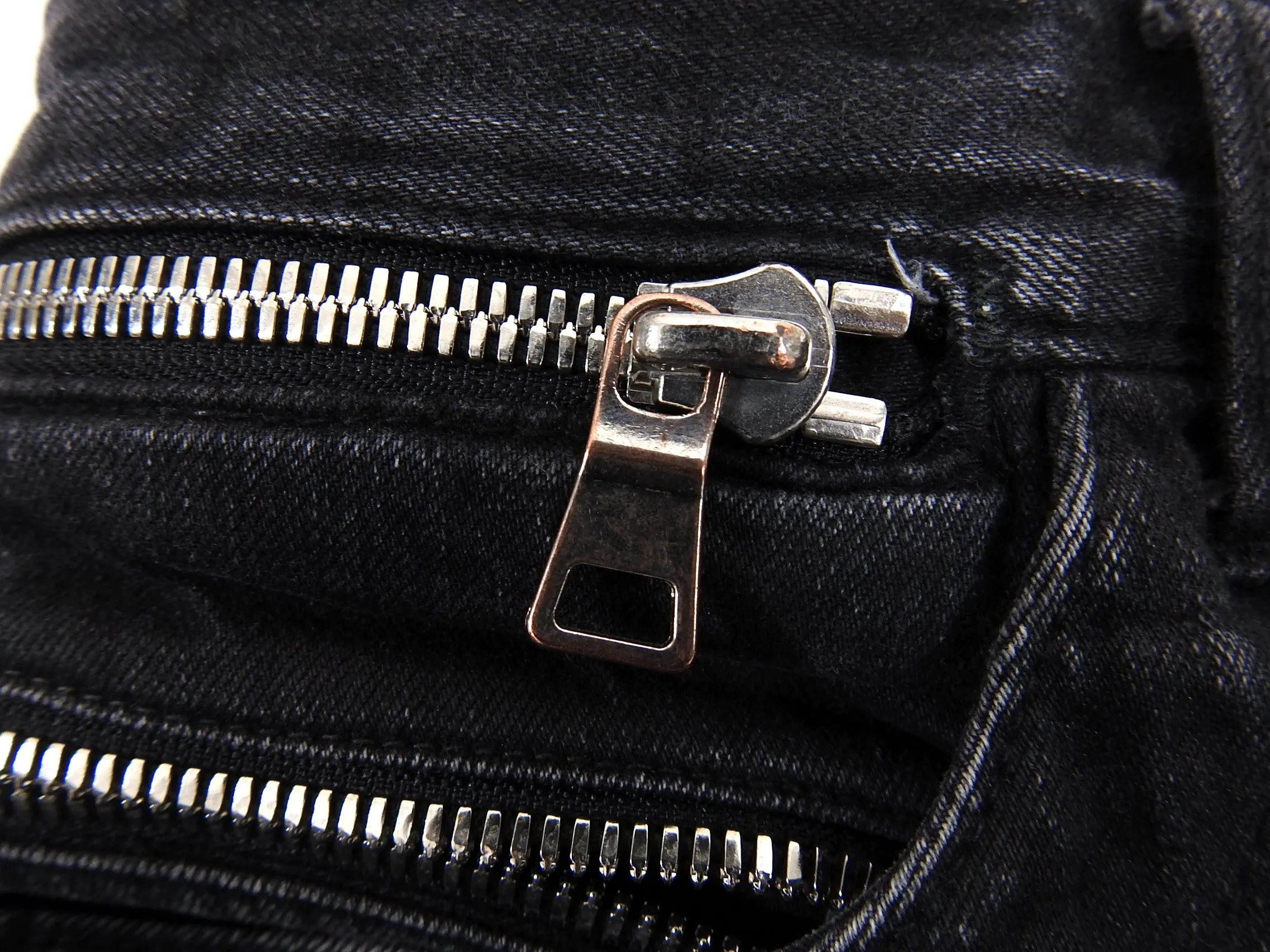Balmain Black Slim Biker Ribbed Denim Jeans - 34