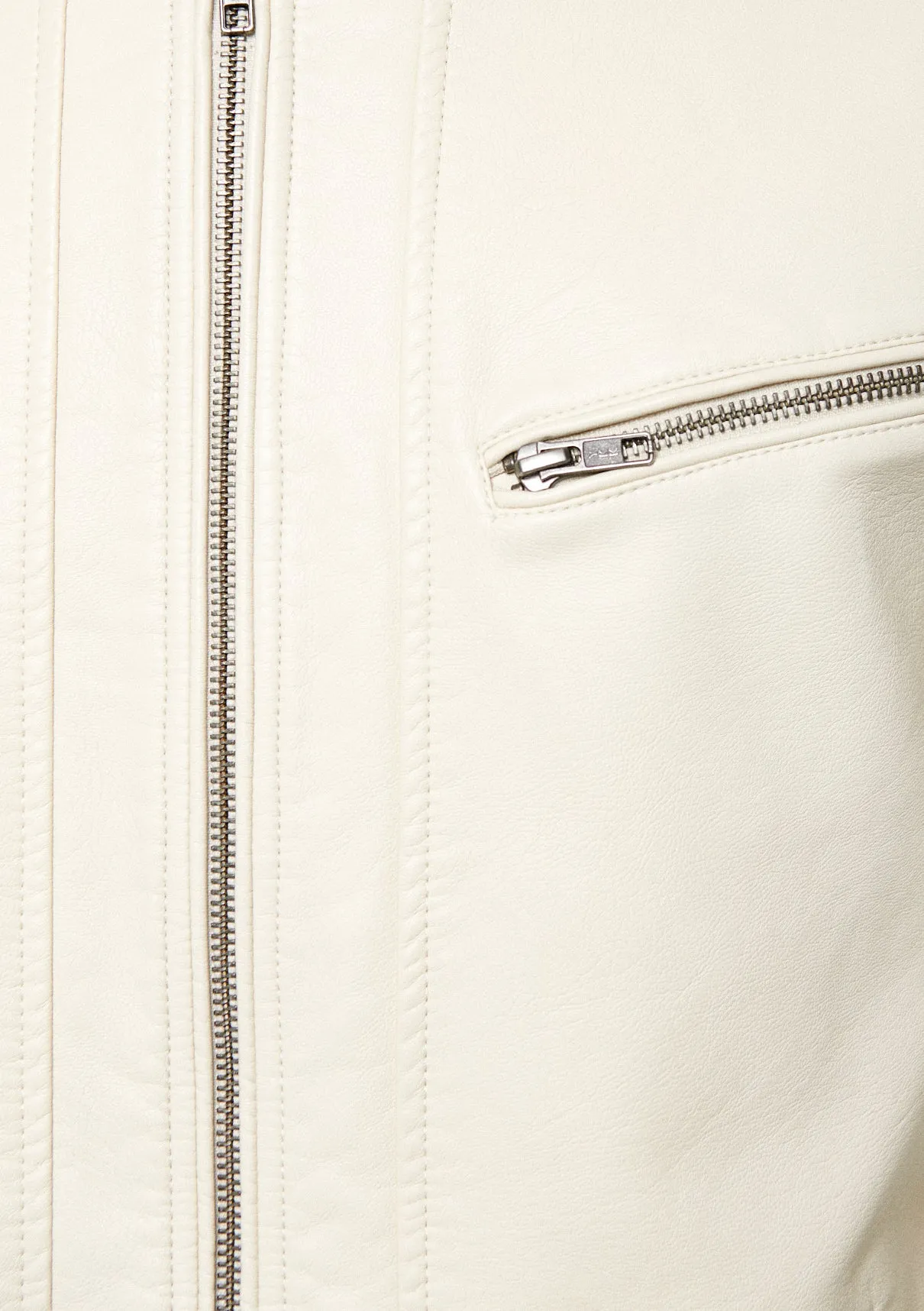 Beige Biker Jacket