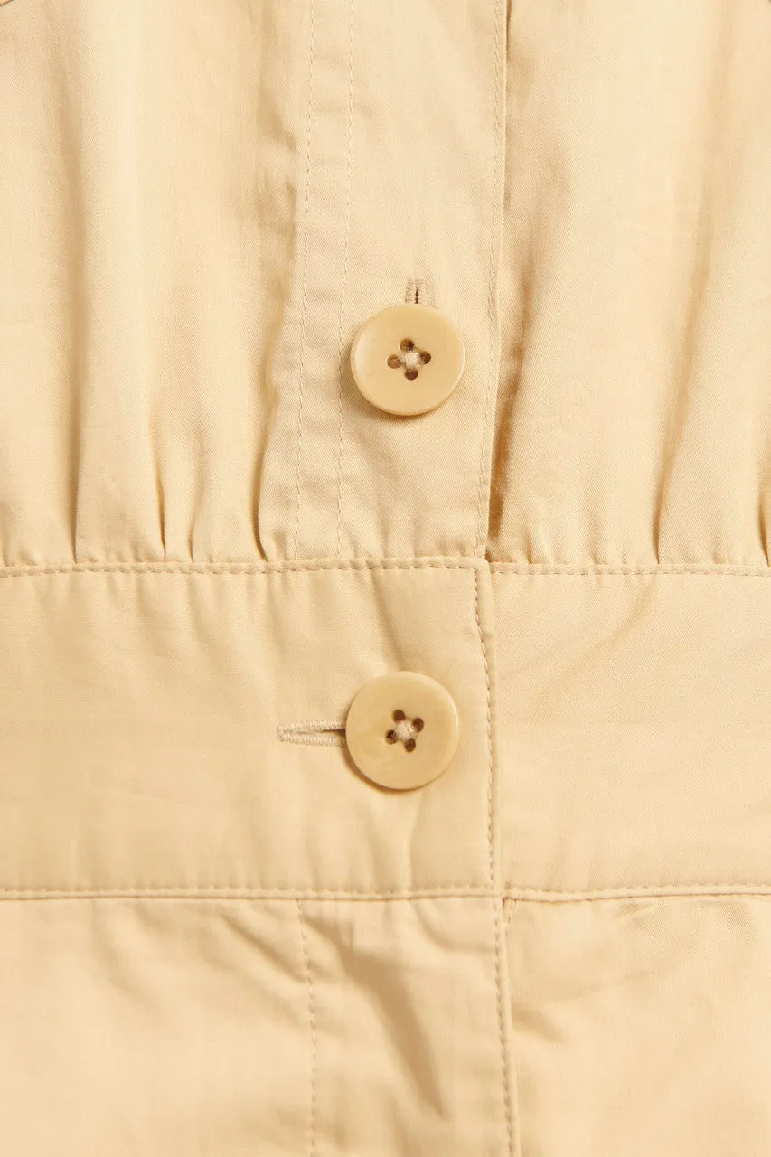 Beige Cotton Long Sleeve Preowned Playsuit