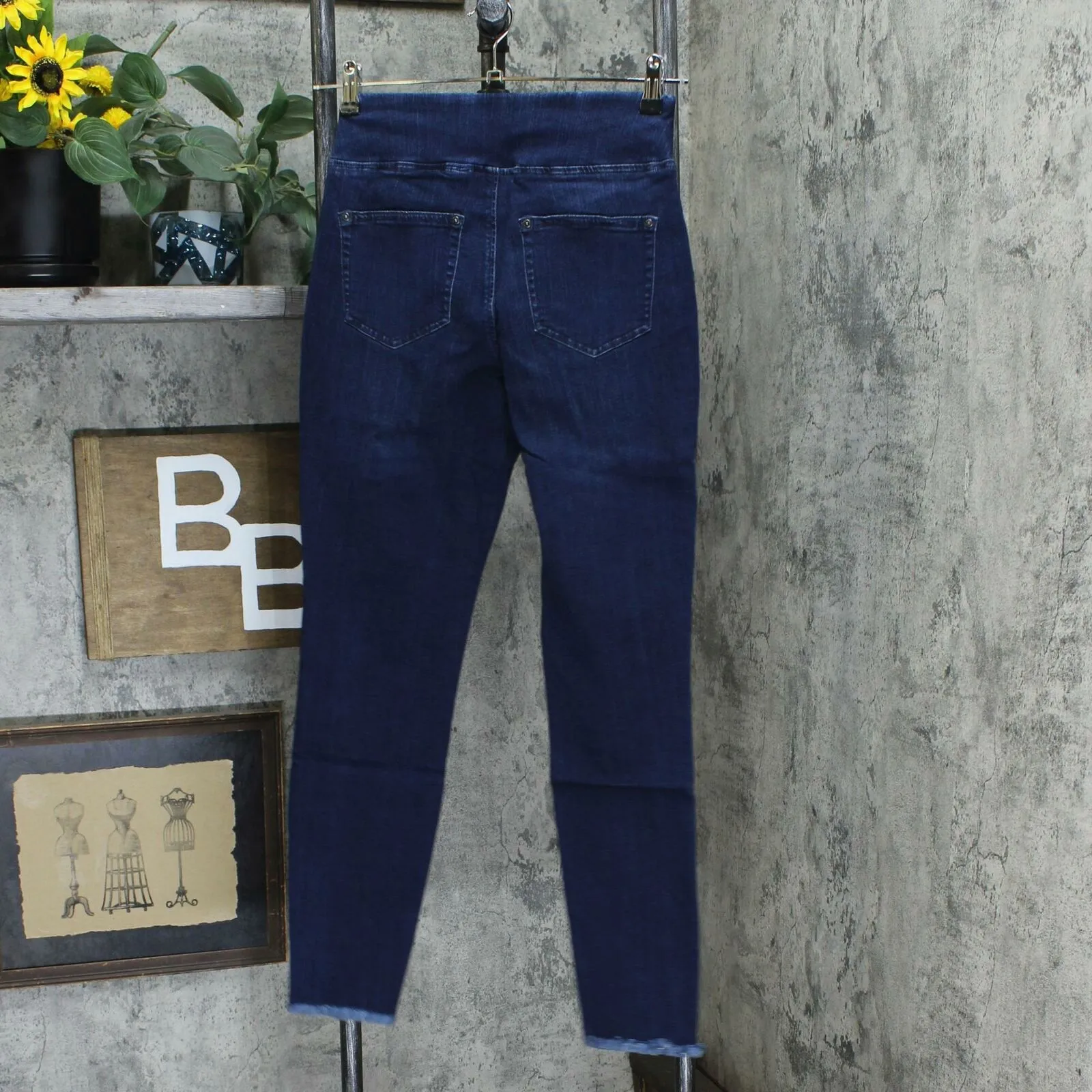 Belle by Kim Gravel Women's TripleLuxe Denim Front Slit Jeggings