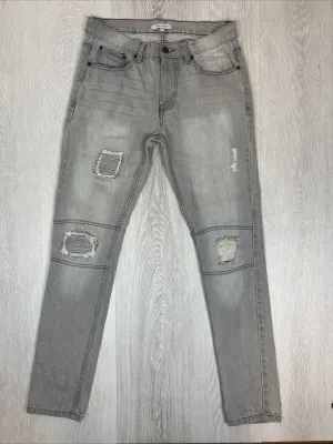 Bellfield Mens Grey Skinny Jeans Size 30