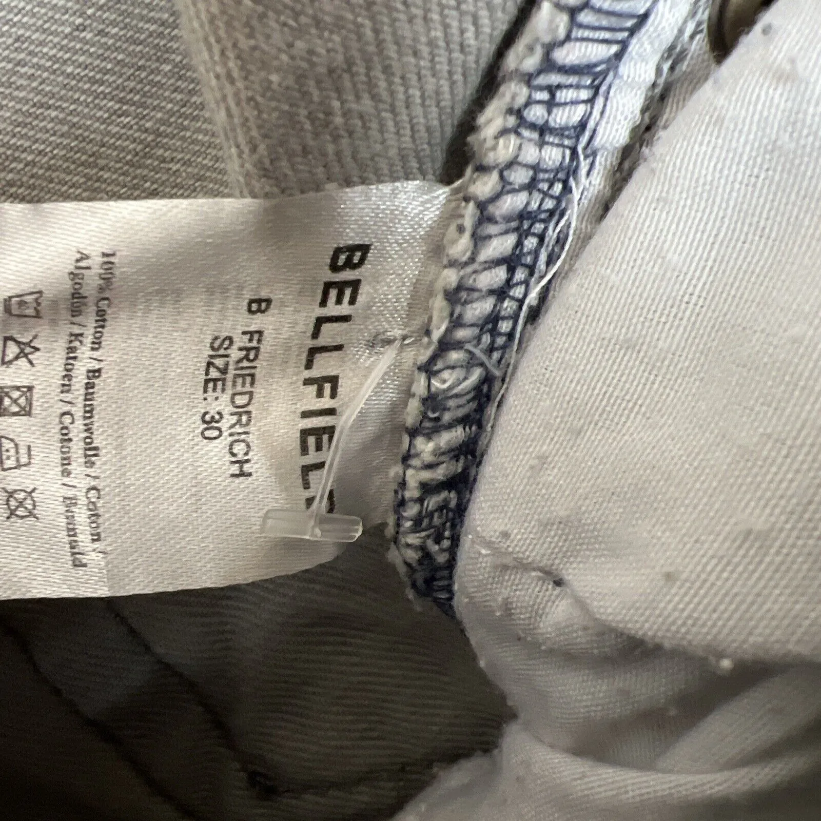 Bellfield Mens Grey Skinny Jeans Size 30