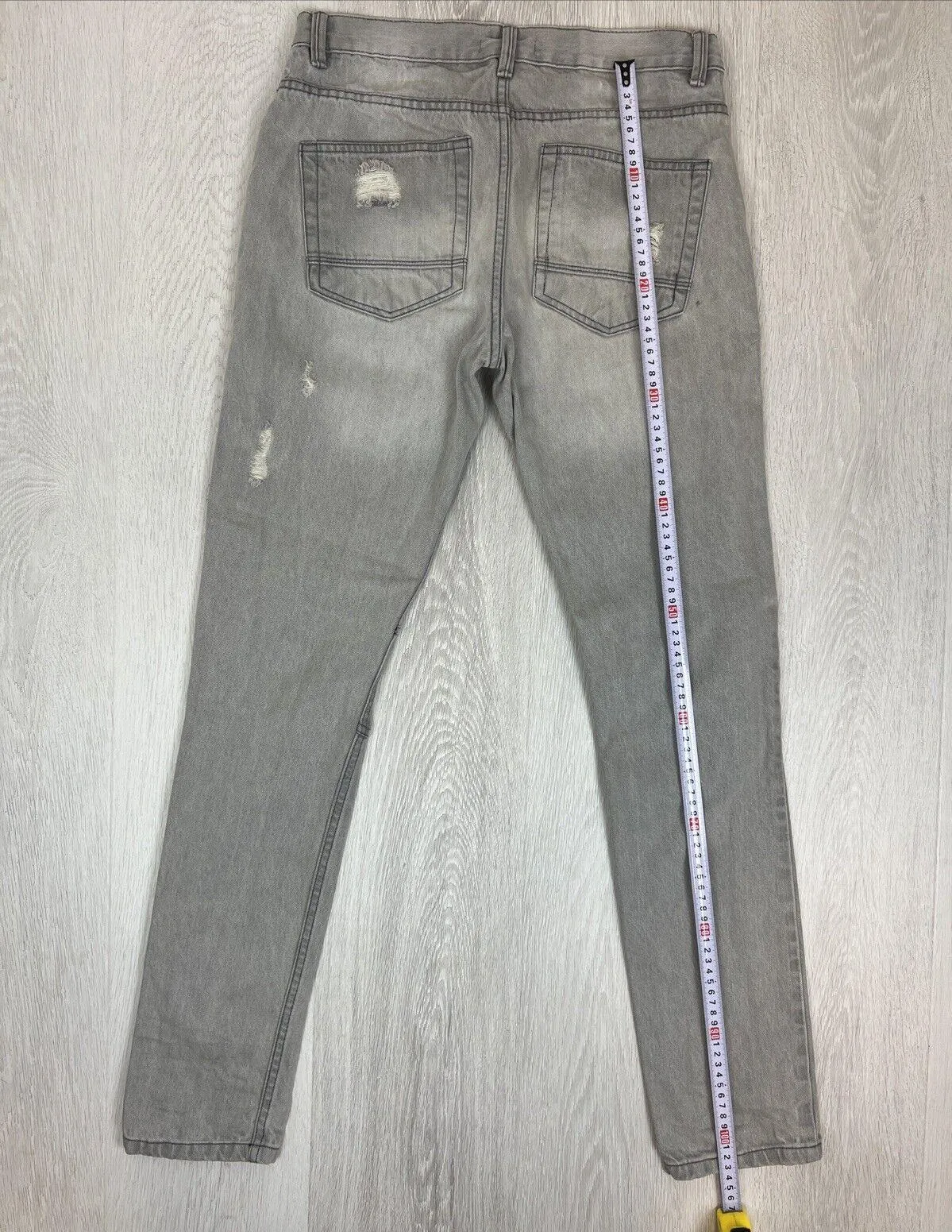 Bellfield Mens Grey Skinny Jeans Size 30