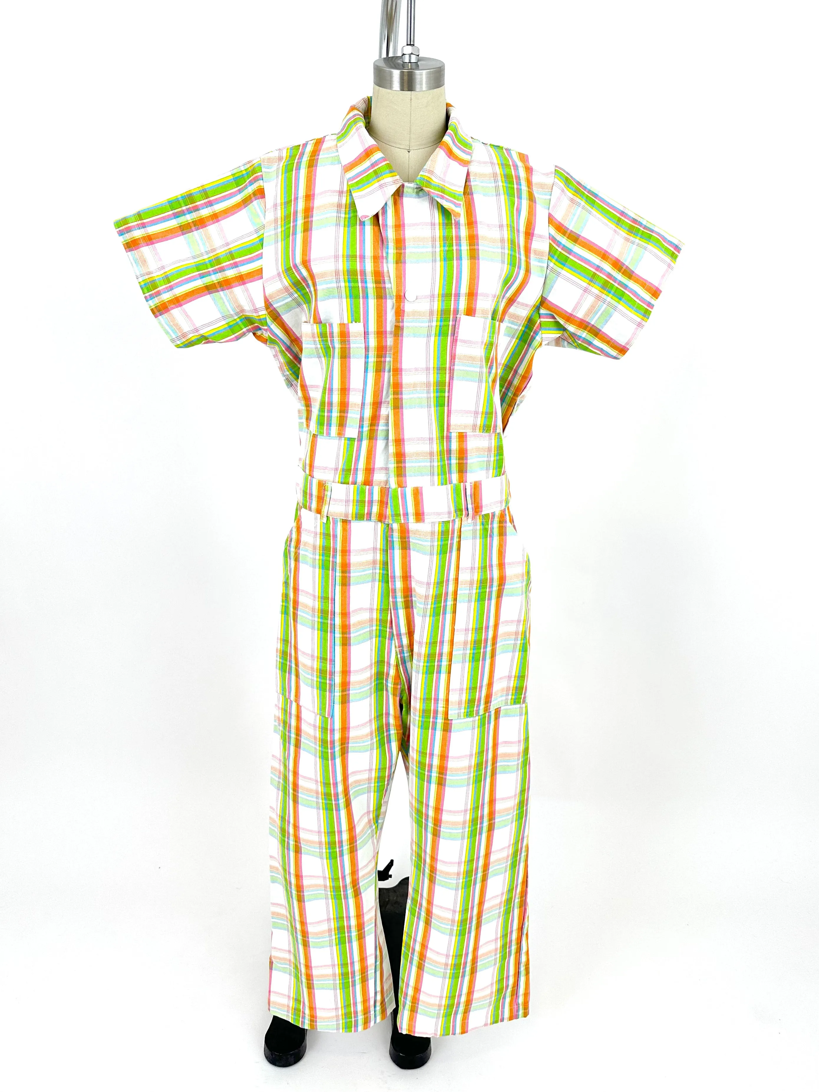 Big Bud Press Rainbow Plaid Jumpsuit