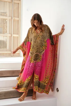 BIG WIDTH 100% SILK KAFTAN