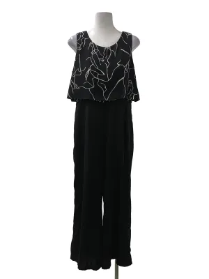 Black And White Sleeveless Jumpsuit