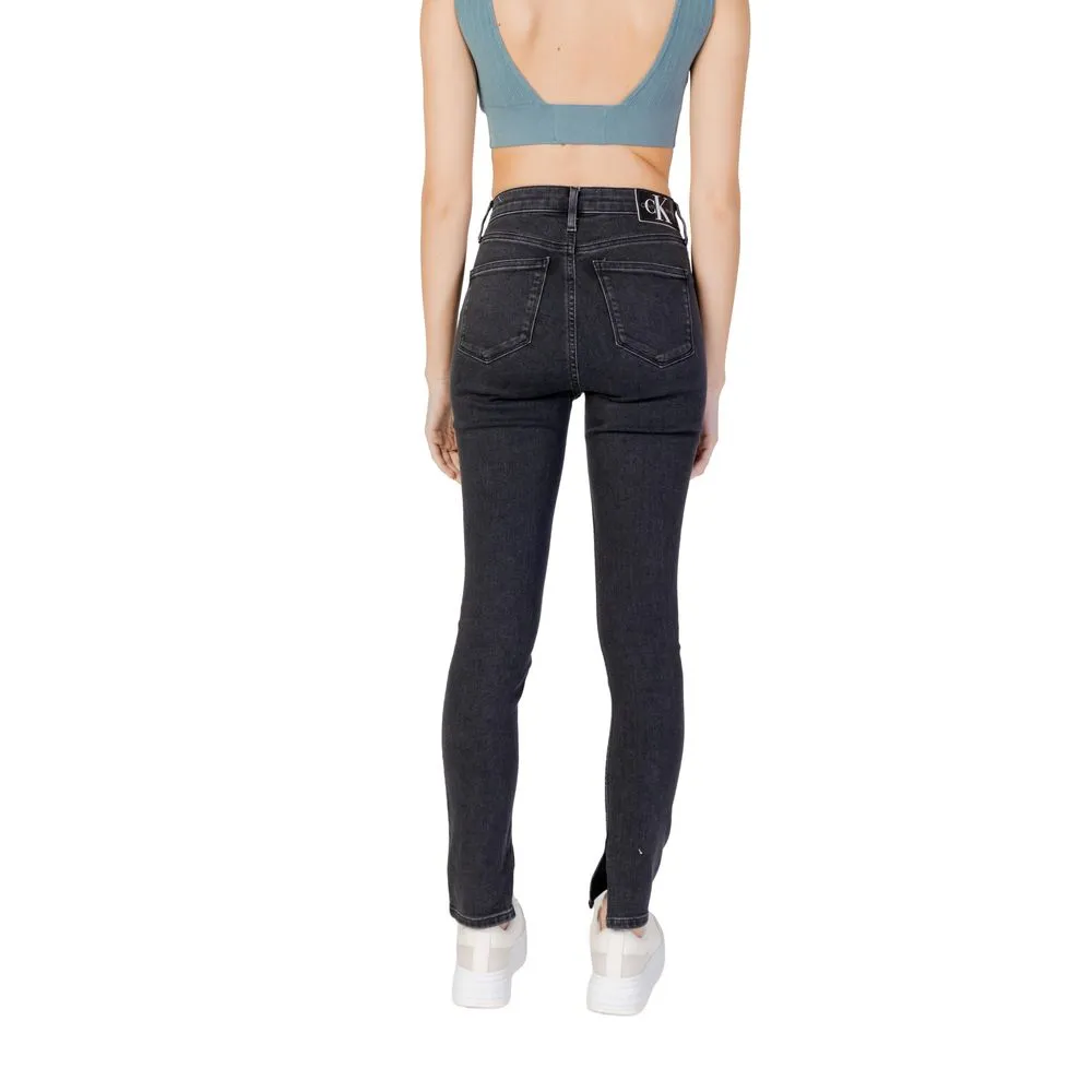Black Cotton Jeans & Pant