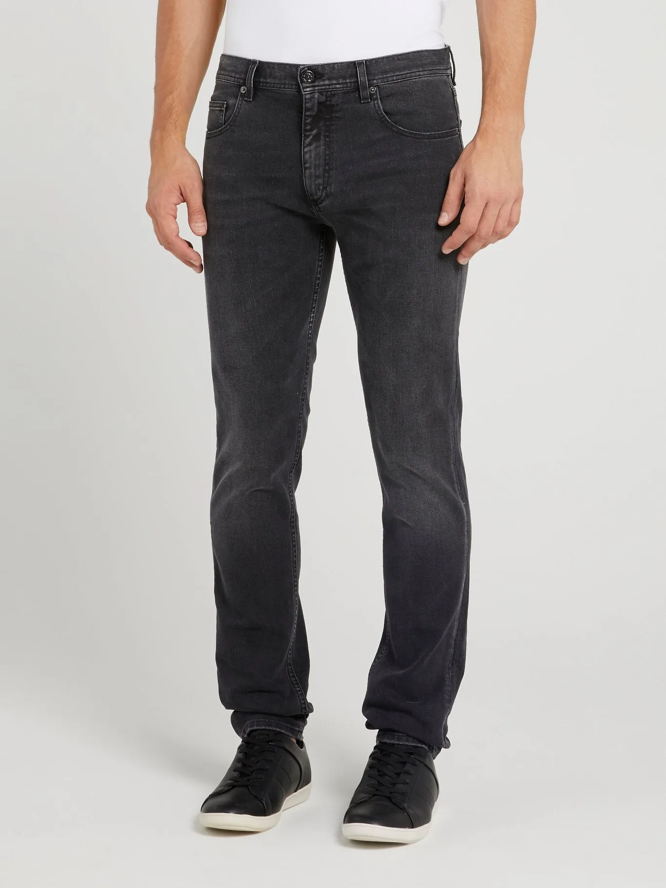 Black Faded Denim Jeans