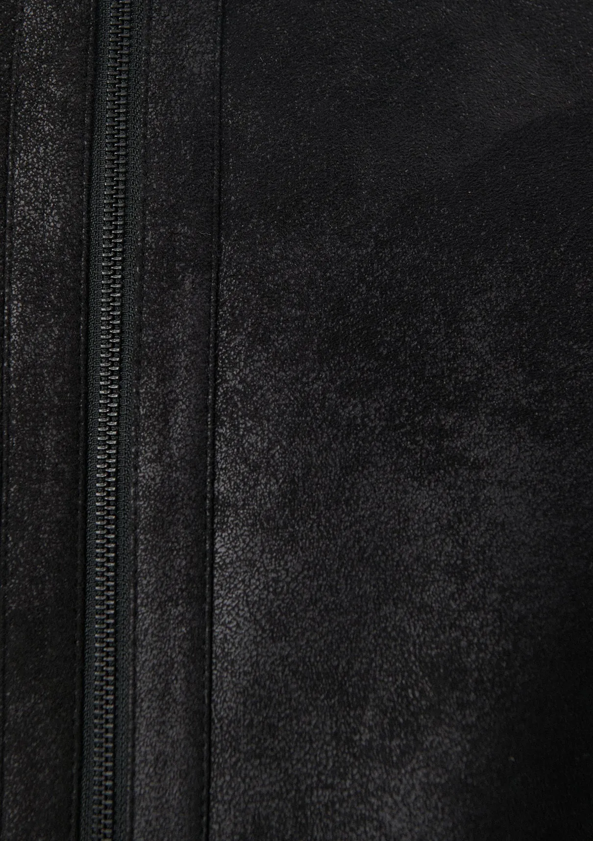 Black Faux Jeather Jacket