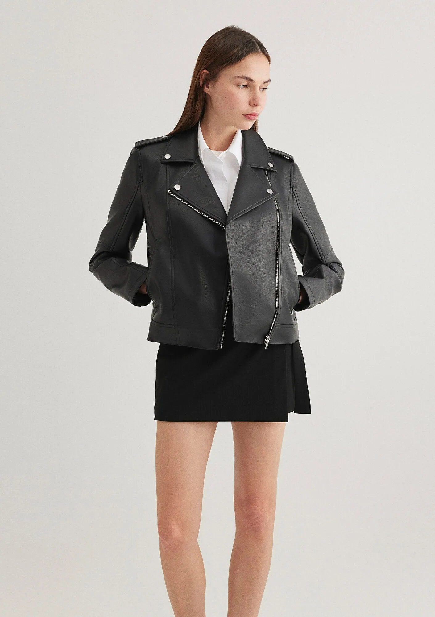 Black Faux Leather Jacket
