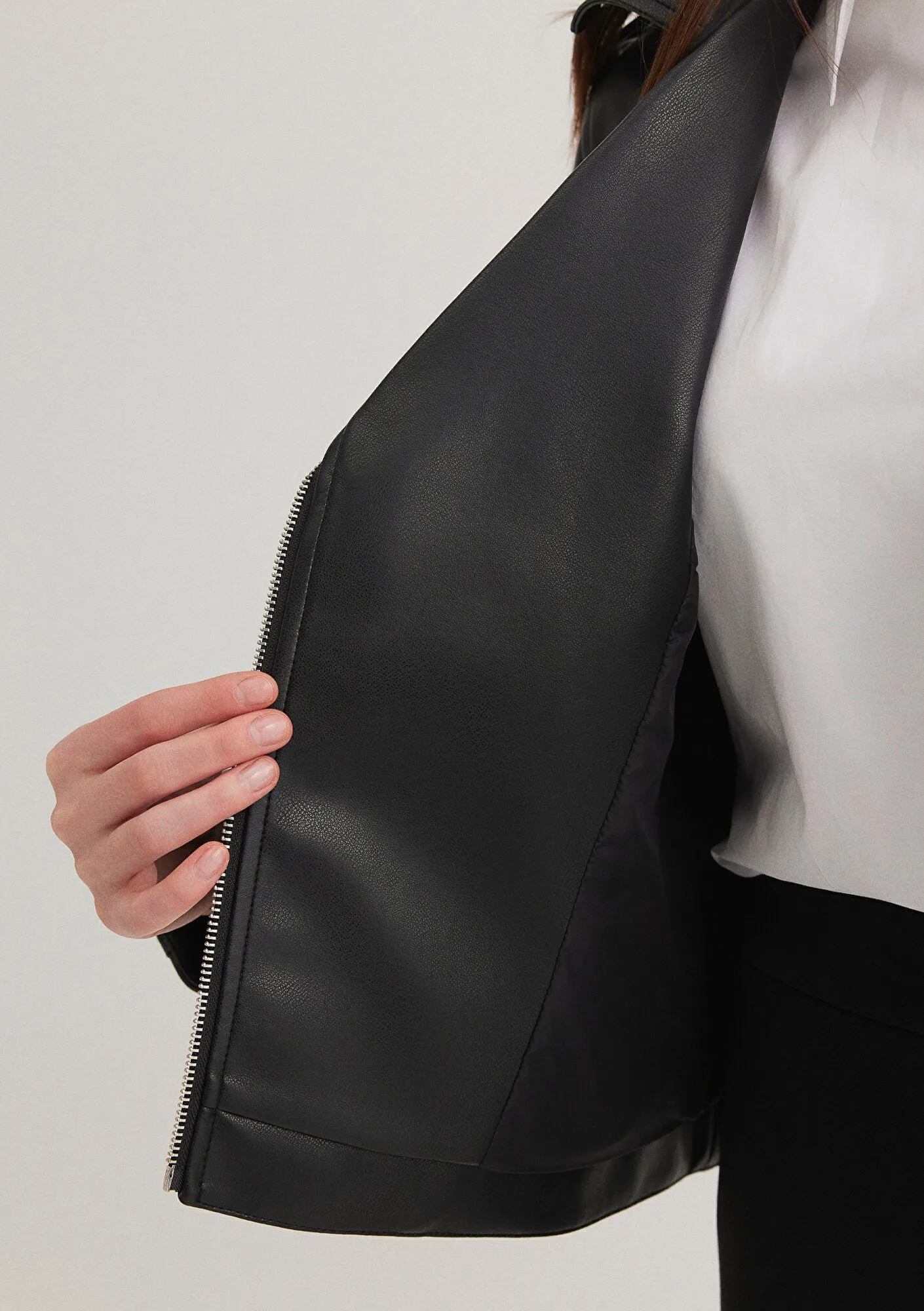 Black Faux Leather Jacket