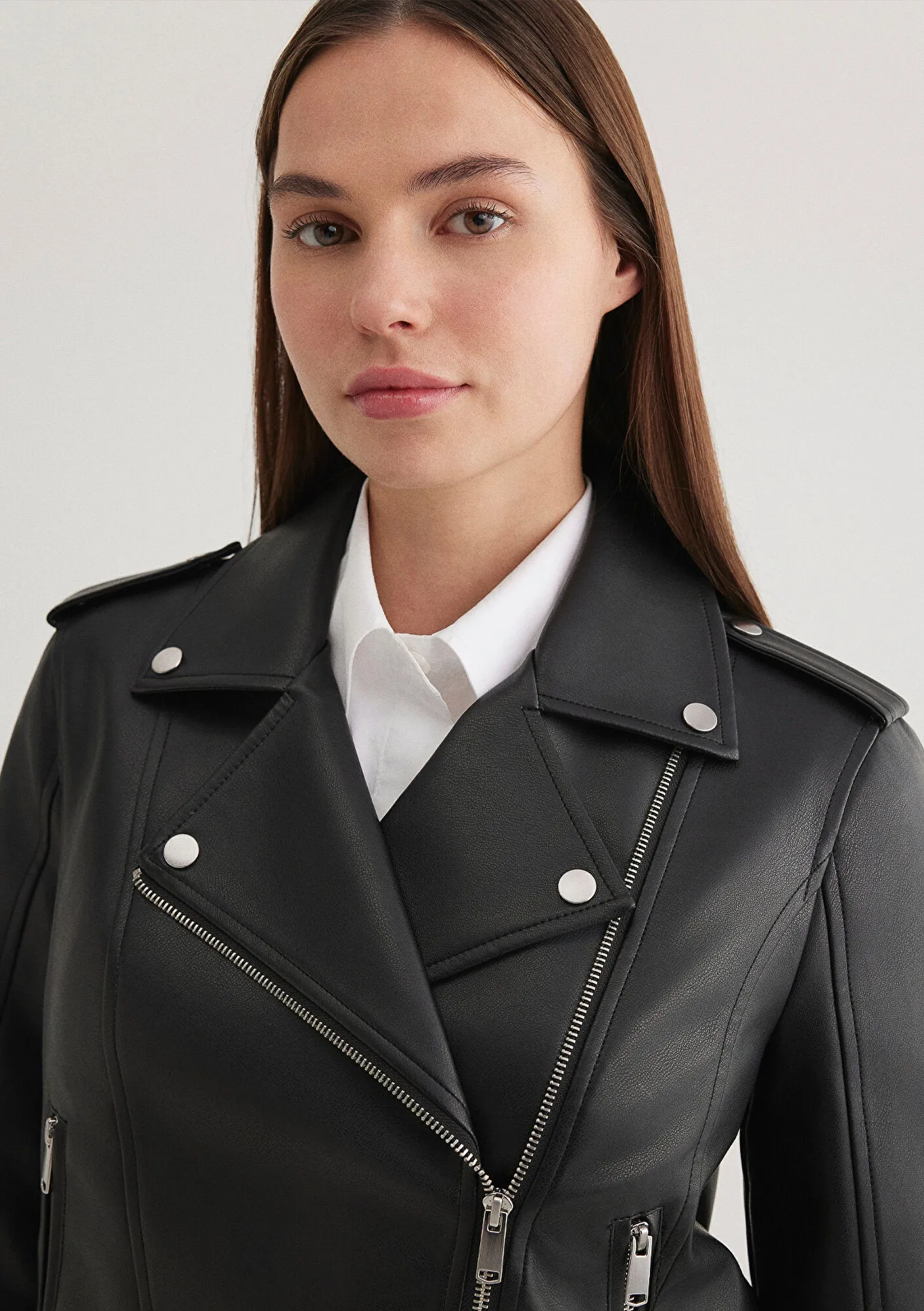 Black Faux Leather Jacket