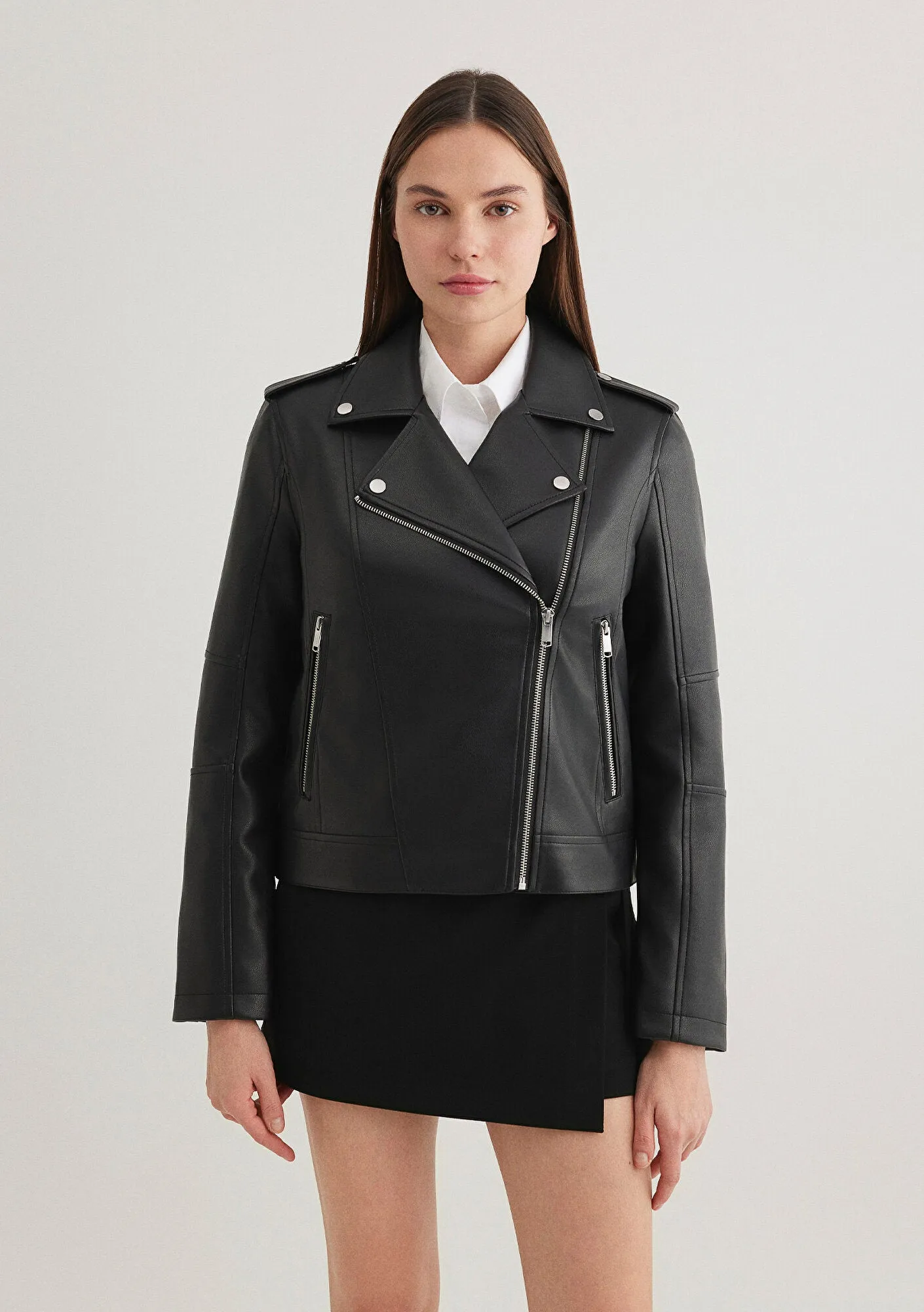 Black Faux Leather Jacket