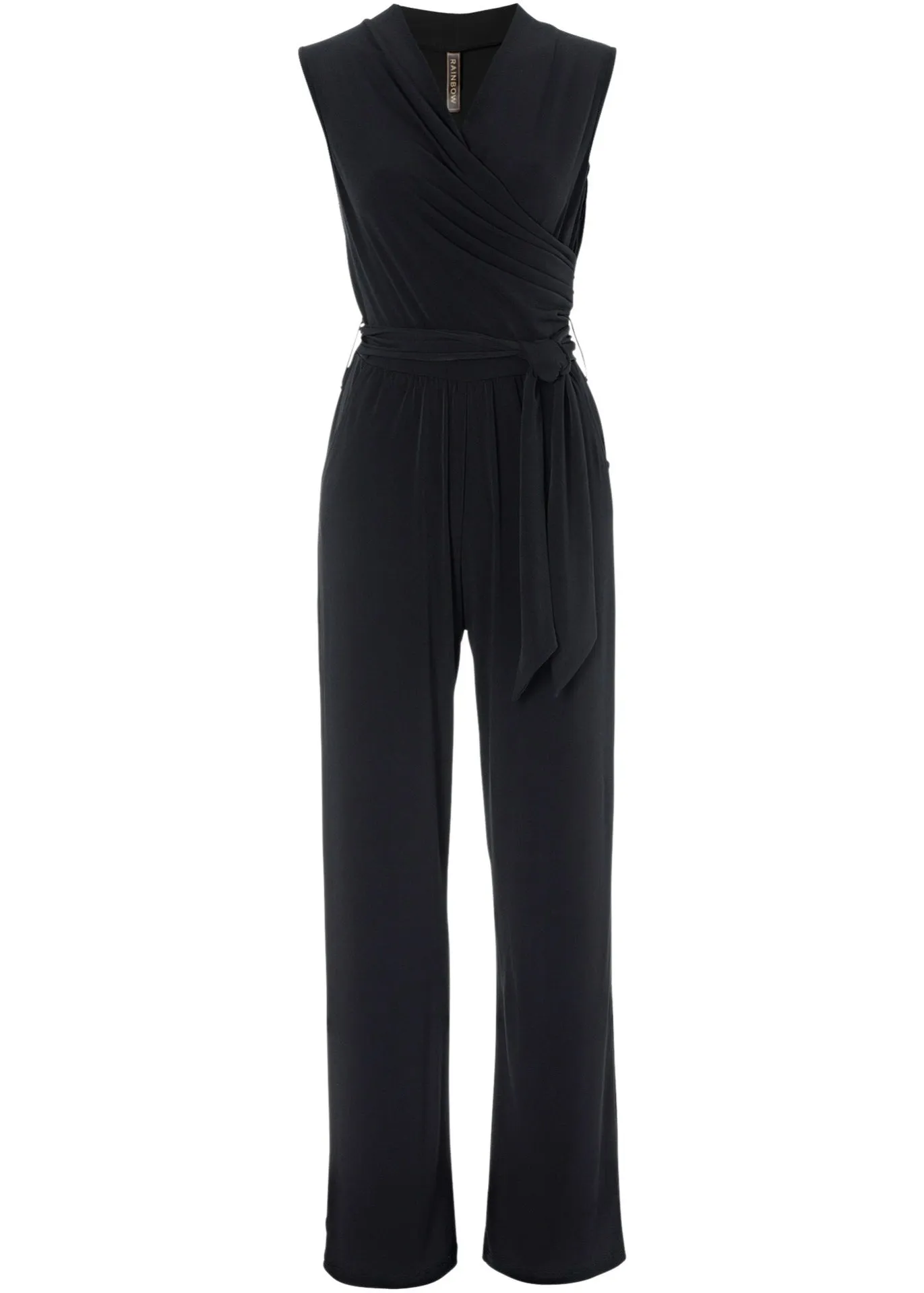 Black Loose Sleeveless Lace Jumpsuit