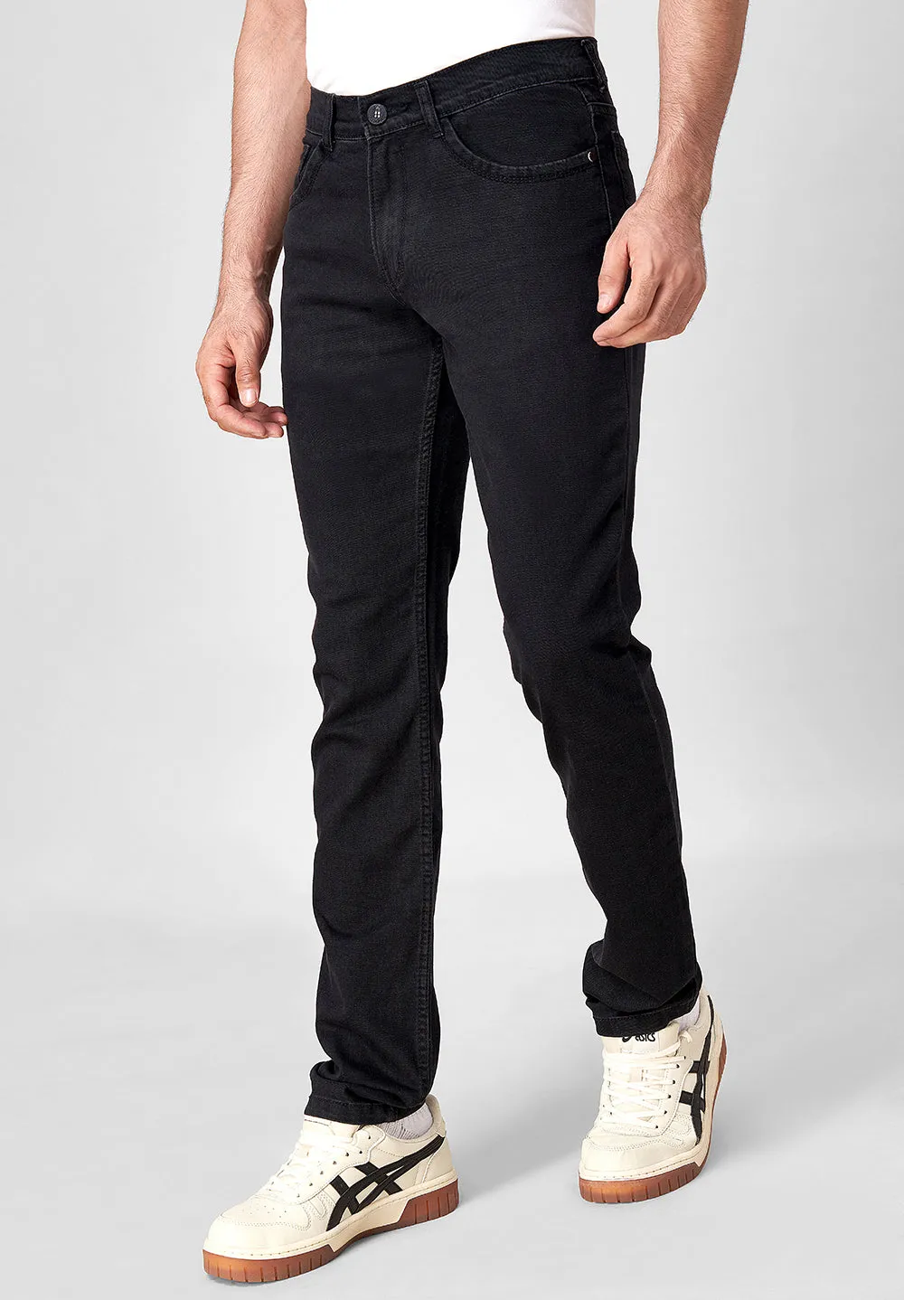 Black Plain Slim Fit Jeans - S42930