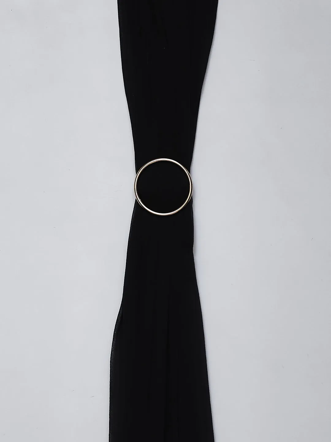 Black Sequin Pleated Maxi Dress With Dupatta