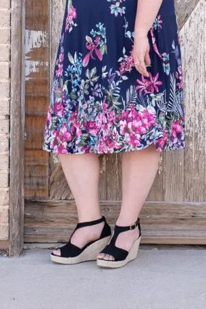 Black Summer Wedges