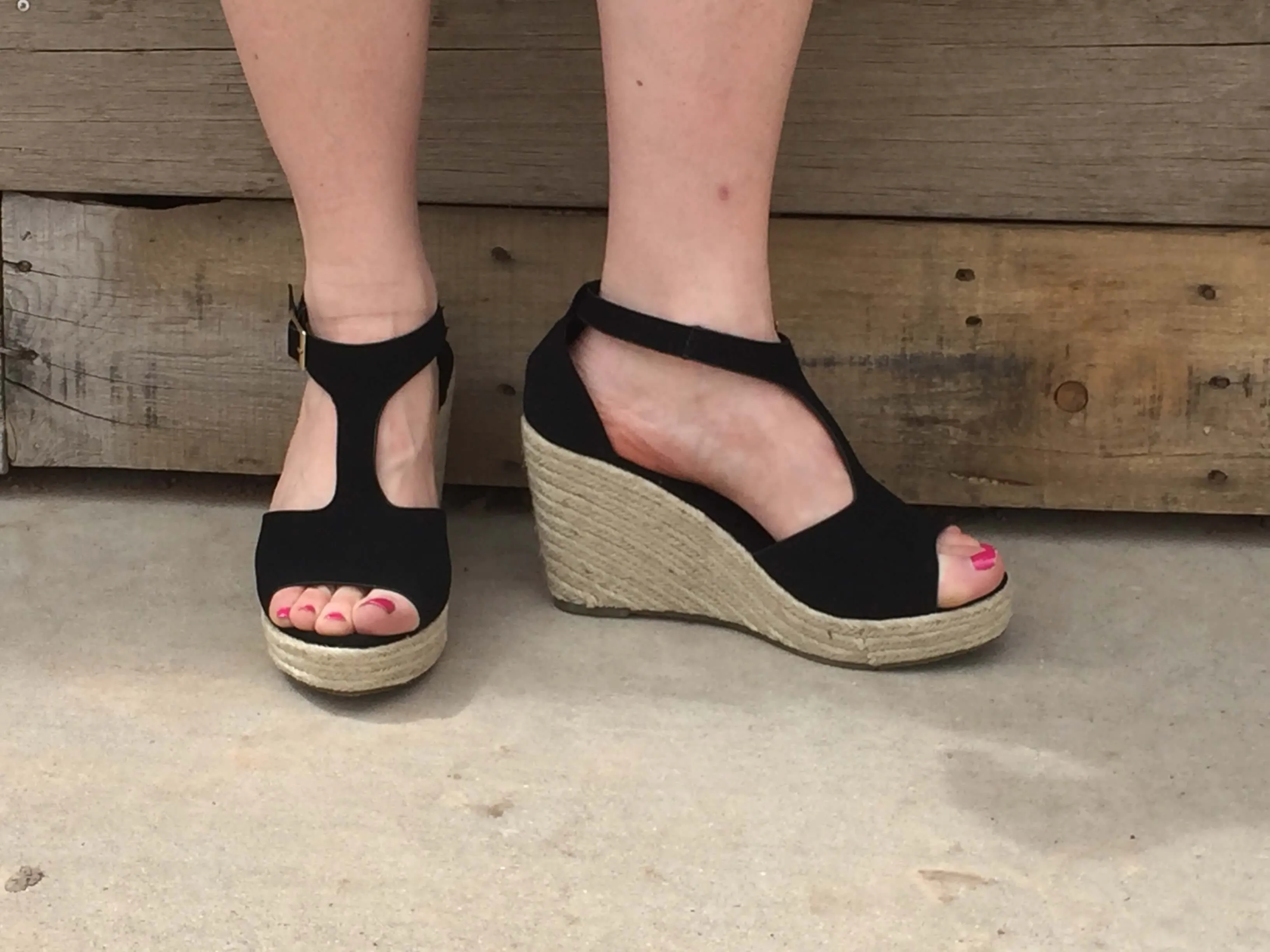 Black Summer Wedges