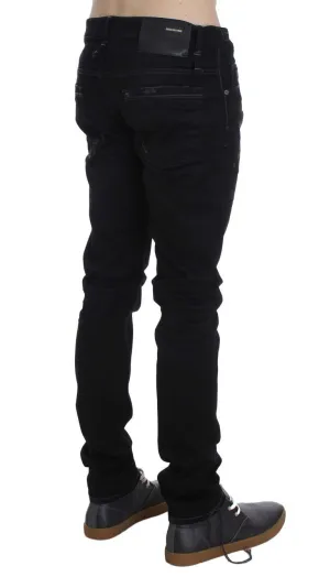 Black Wash Cotton Stretch Slim Fit Jeans