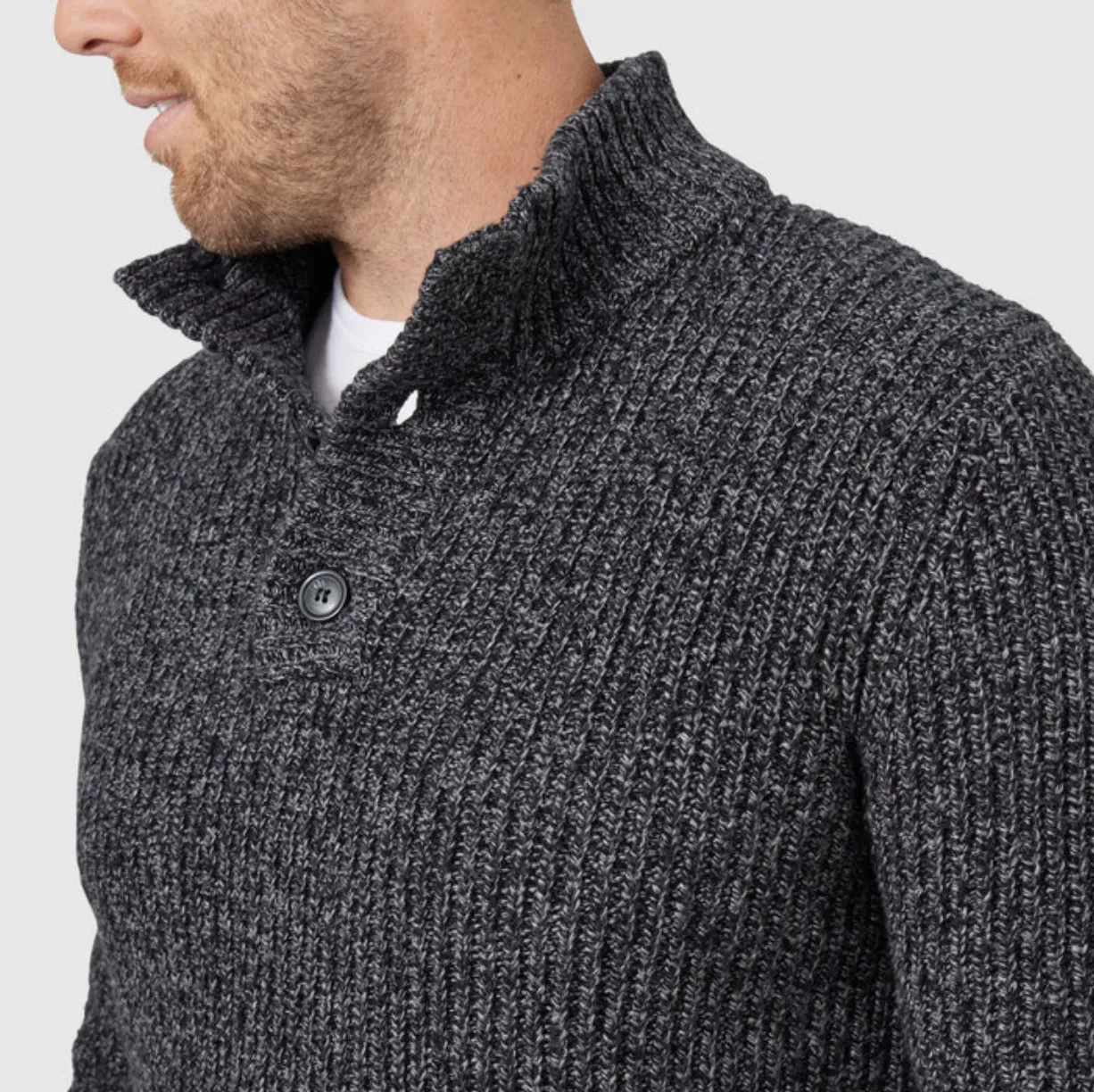 Blazer Oscar Button Neck Knit