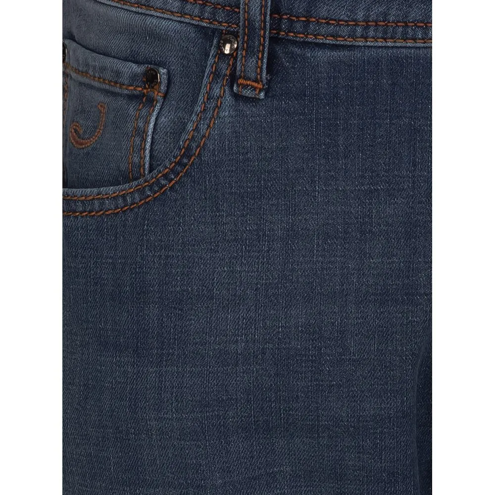 Blue Cotton Jeans & Pant