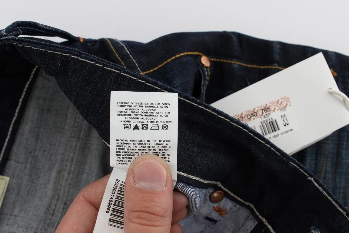 Blue Wash Cotton Slim Skinny Fit Jeans