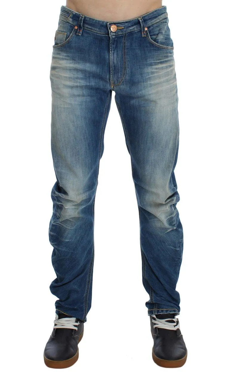 Blue Wash Cotton Slim Twist Fit Jeans