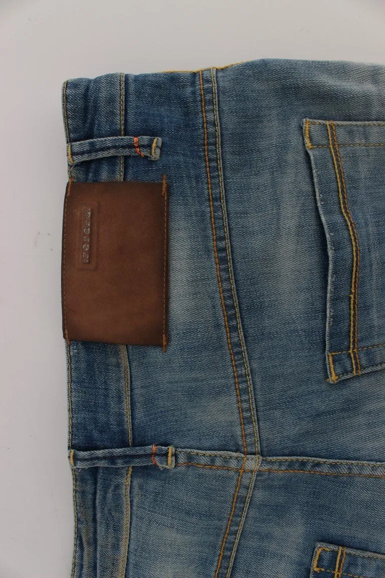 Blue Wash Cotton Slim Twist Fit Jeans