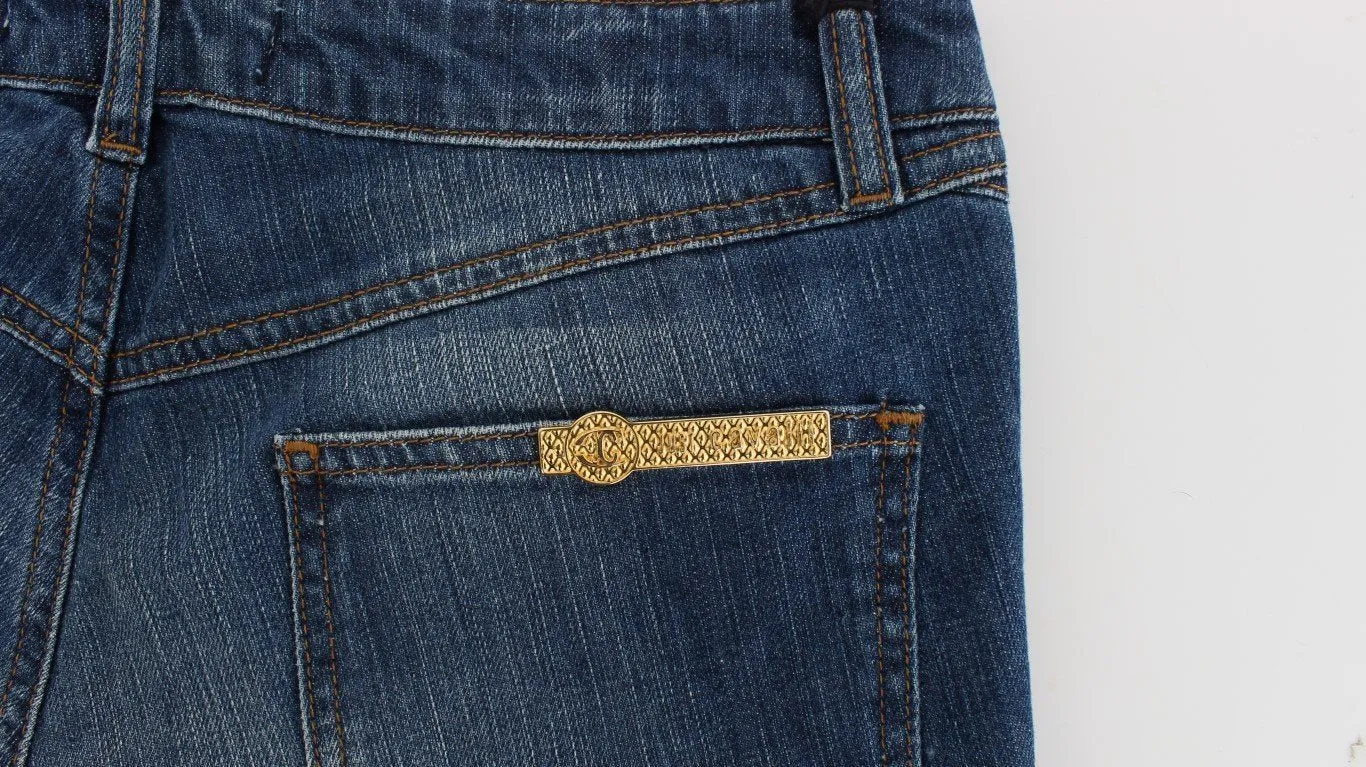 Blue Wash Cotton Stretch Slim Fit Jeans