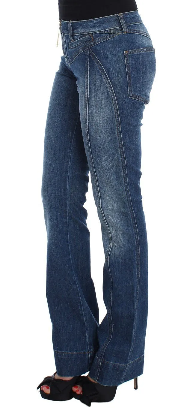 Blue Wash Cotton Stretch Slim Fit Jeans
