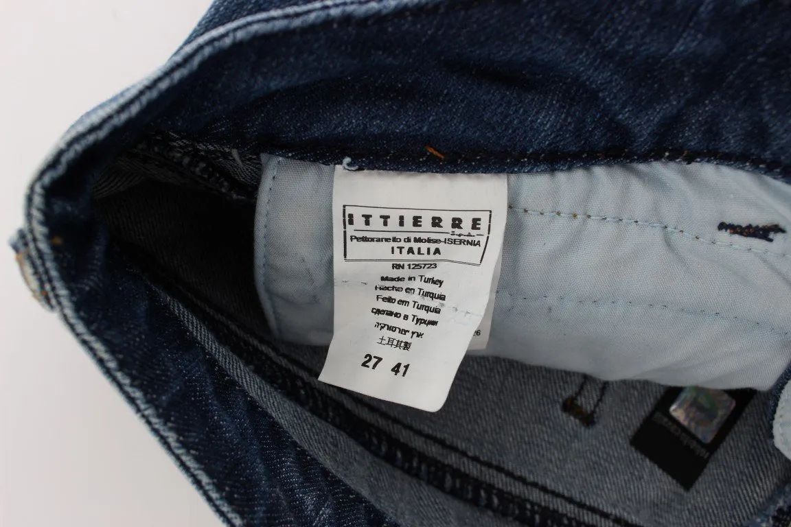 Blue Wash Cotton Stretch Slim Fit Jeans