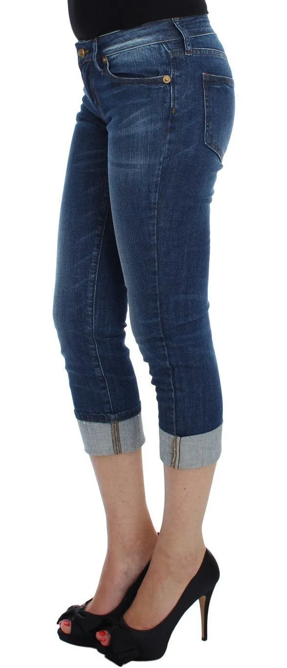 Blue Wash Cotton Stretch Slim Fit Jeans