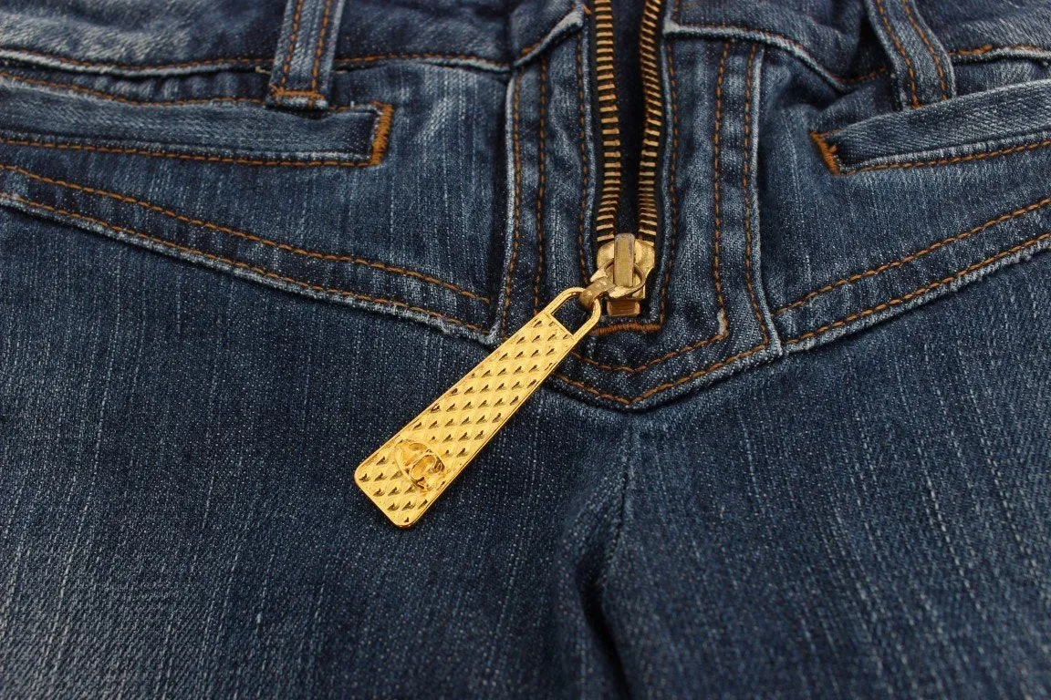 Blue Wash Cotton Stretch Slim Fit Jeans