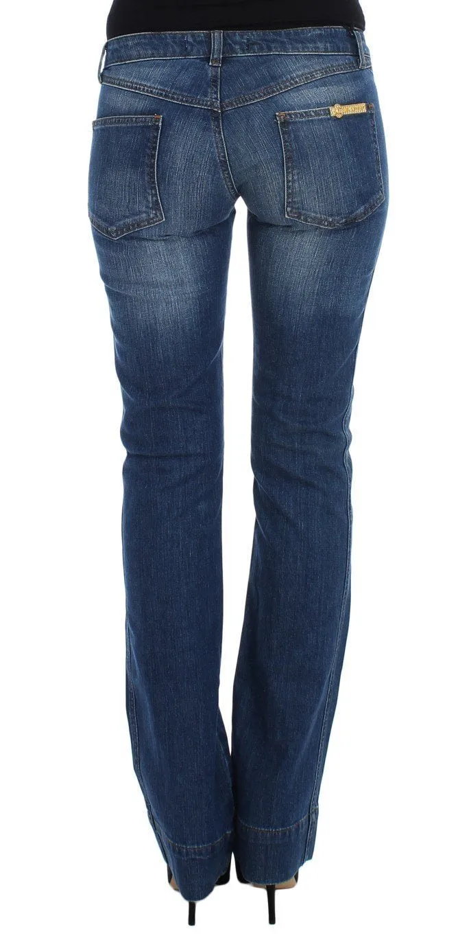 Blue Wash Cotton Stretch Slim Fit Jeans