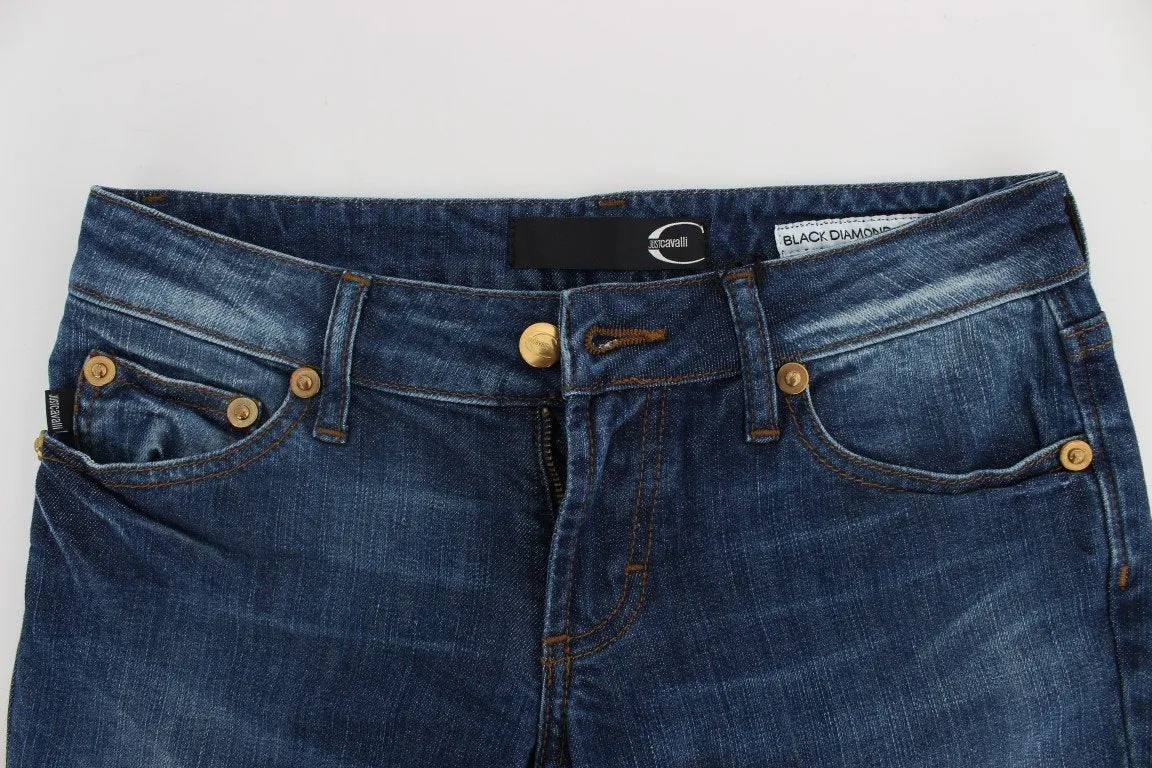 Blue Wash Cotton Stretch Slim Fit Jeans