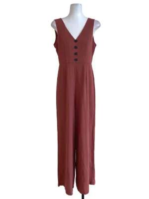 Blush Herringbone Sleeveless Jumpsuits