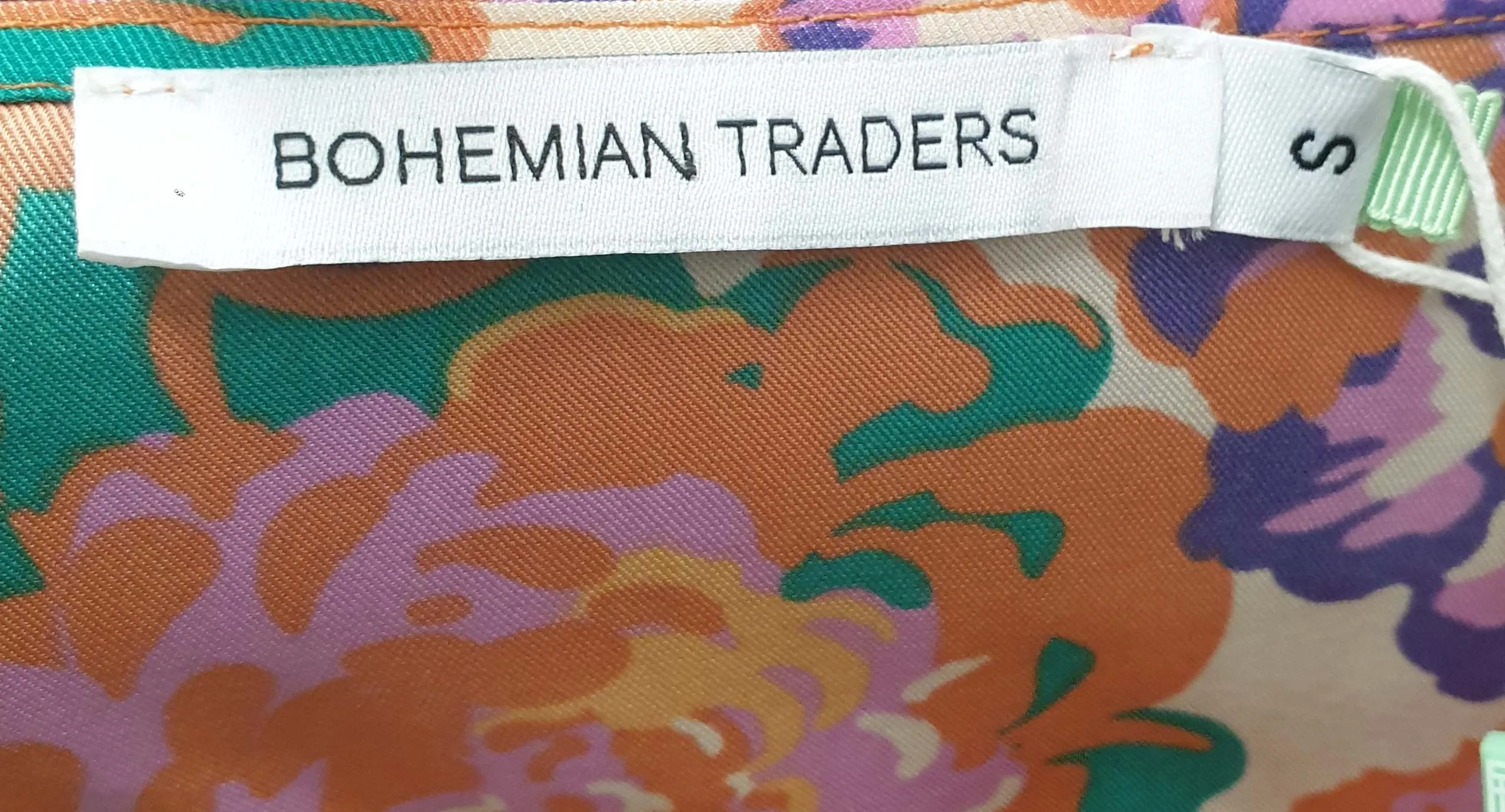 Bohemian Traders vibrant floral sleeveless dress size S (best fits size 14-16)