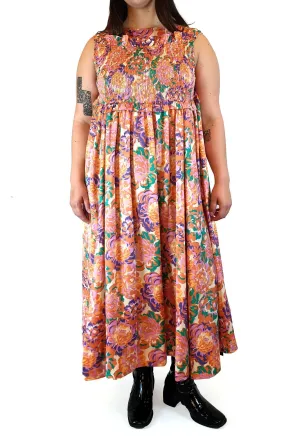 Bohemian Traders vibrant floral sleeveless dress size S (best fits size 14-16)