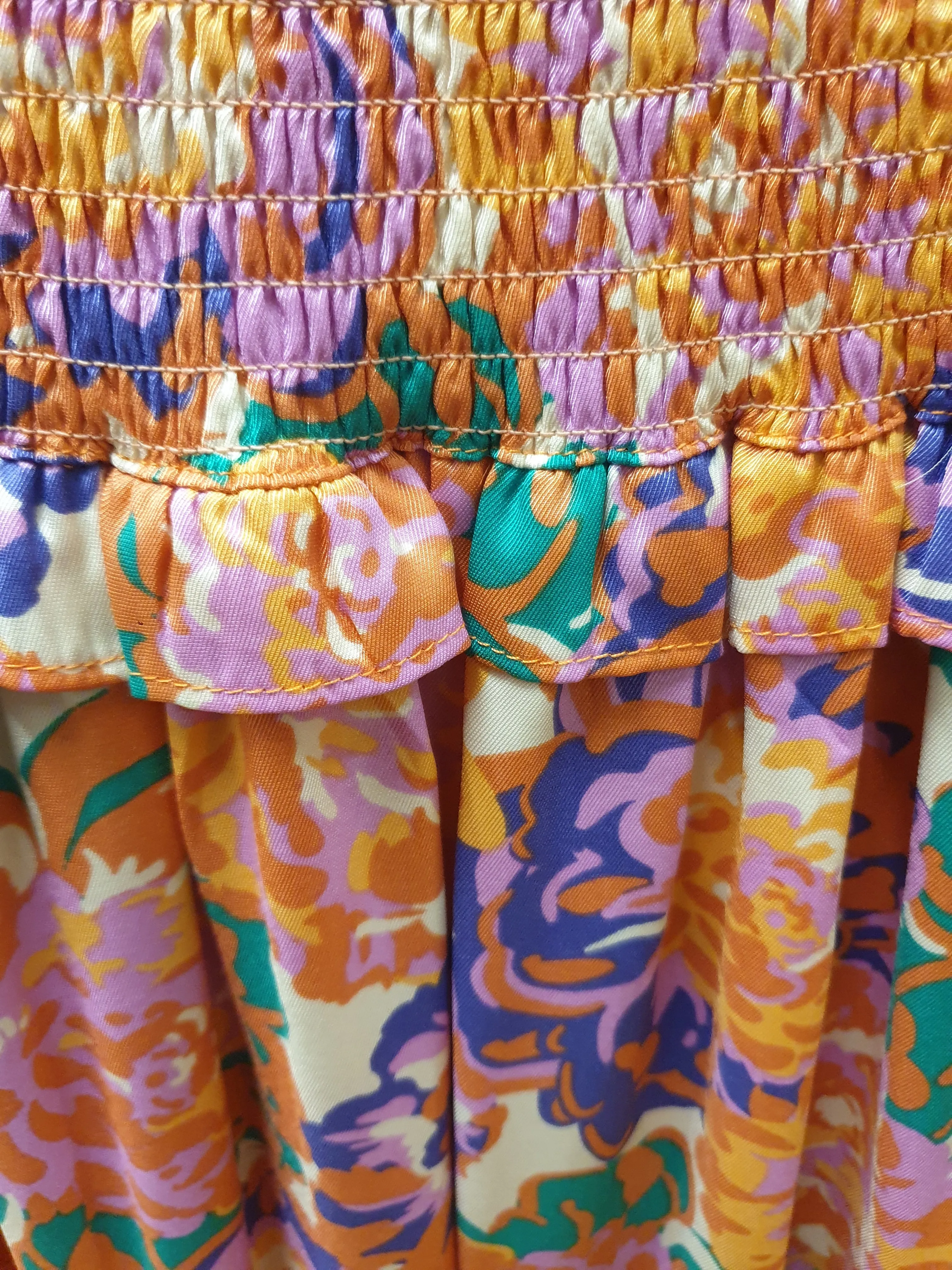 Bohemian Traders vibrant floral sleeveless dress size S (best fits size 14-16)