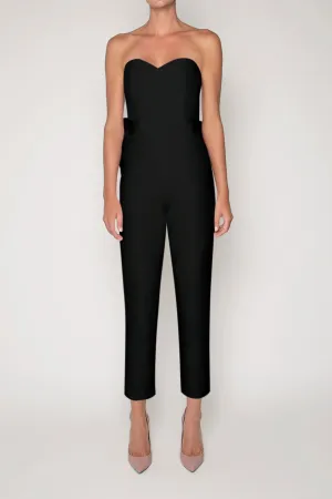 Bow Back Silk Faille Jumpsuit